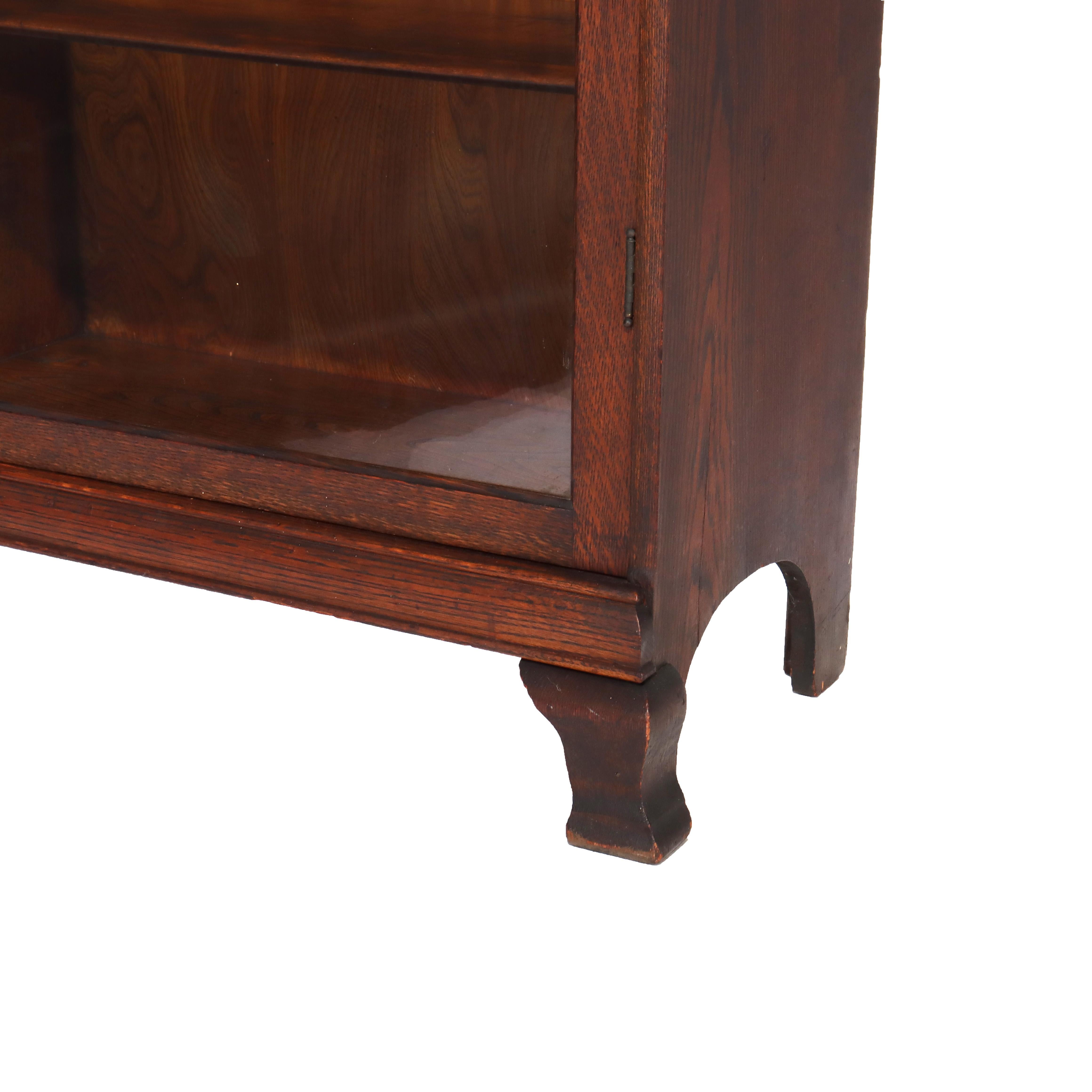 Antica libreria a un'anta in Oak Oak della scuola RJ Horner, c1910 In condizioni buone in vendita a Big Flats, NY