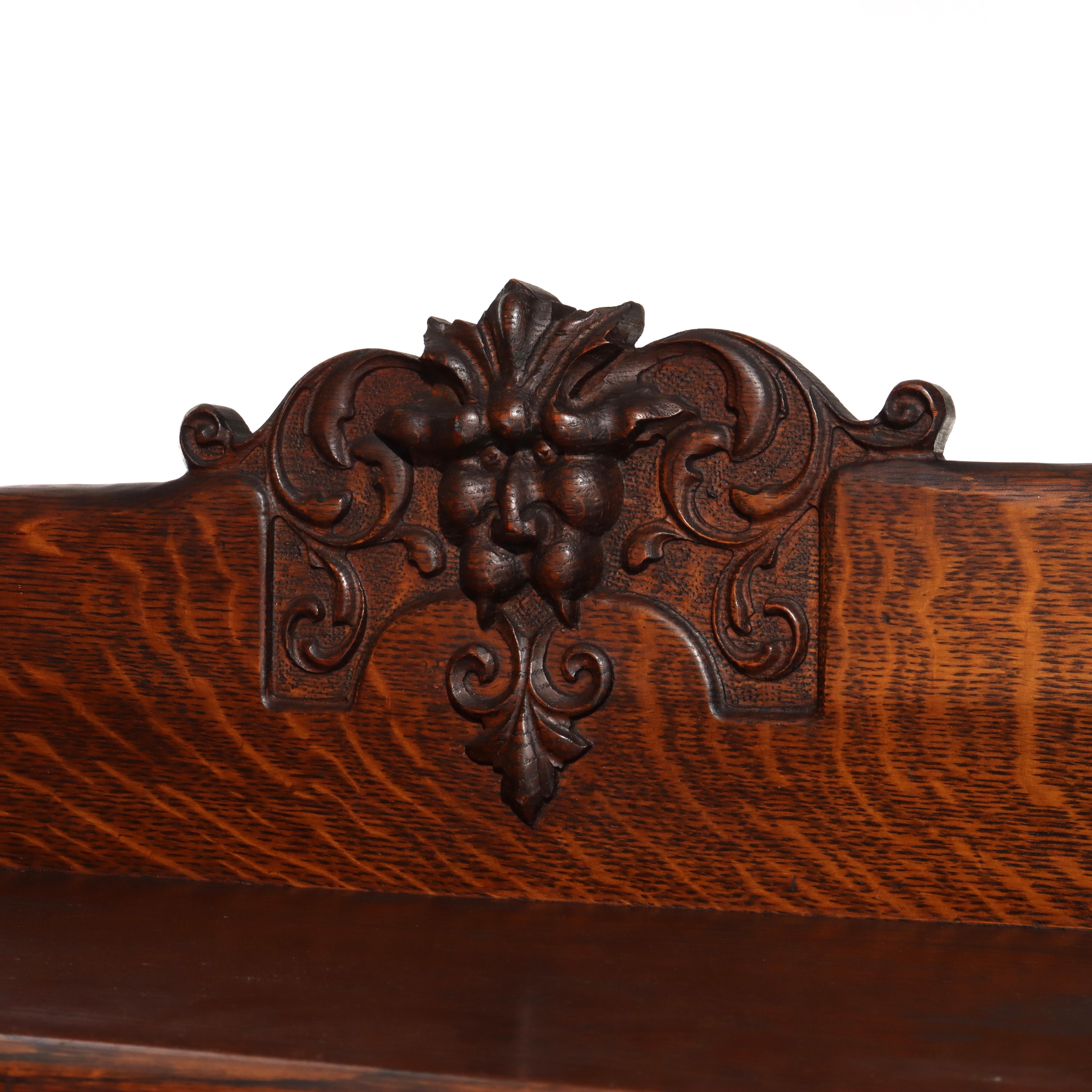 Antica libreria a un'anta in Oak Oak della scuola RJ Horner, c1910 in vendita 3