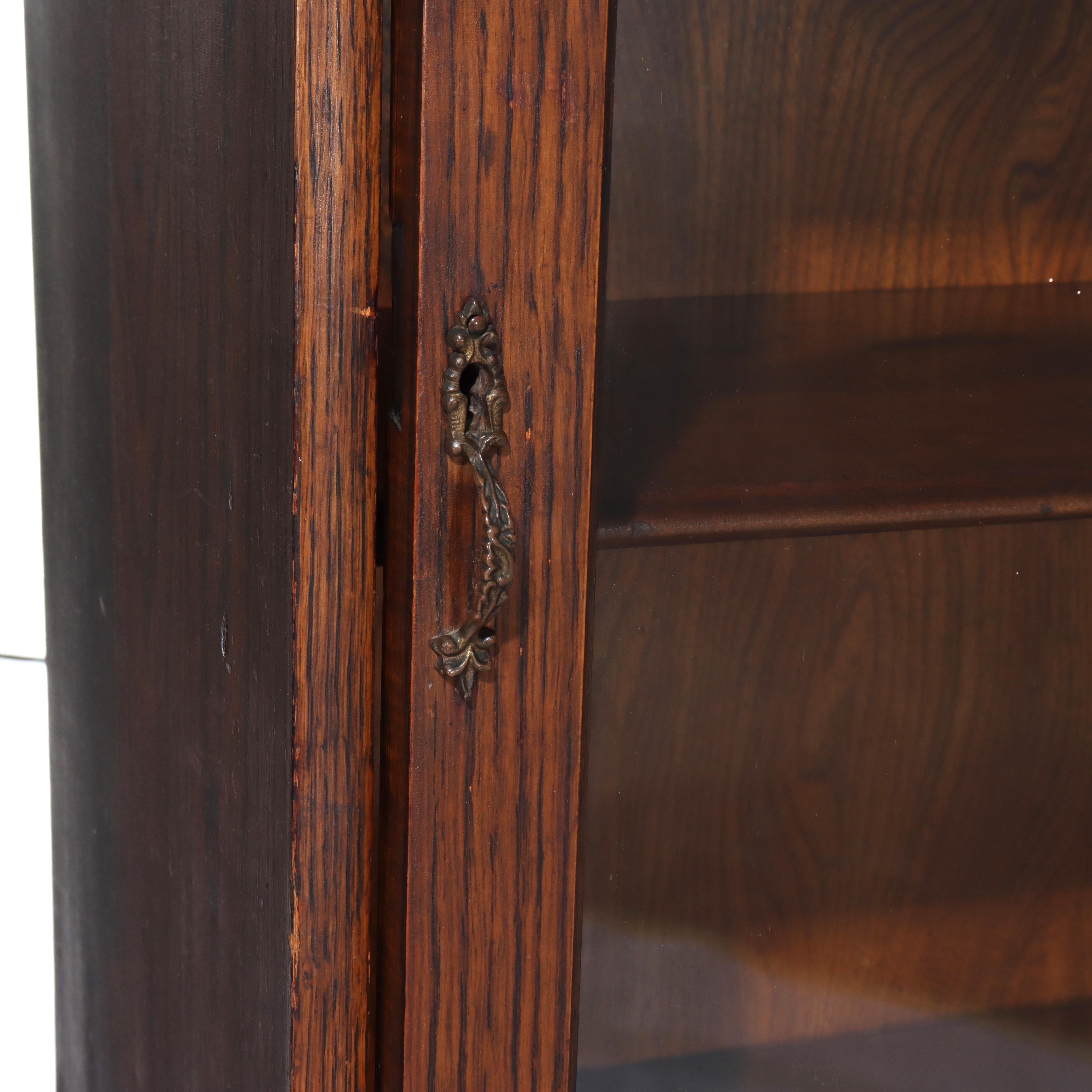 Antica libreria a un'anta in Oak Oak della scuola RJ Horner, c1910 in vendita 4