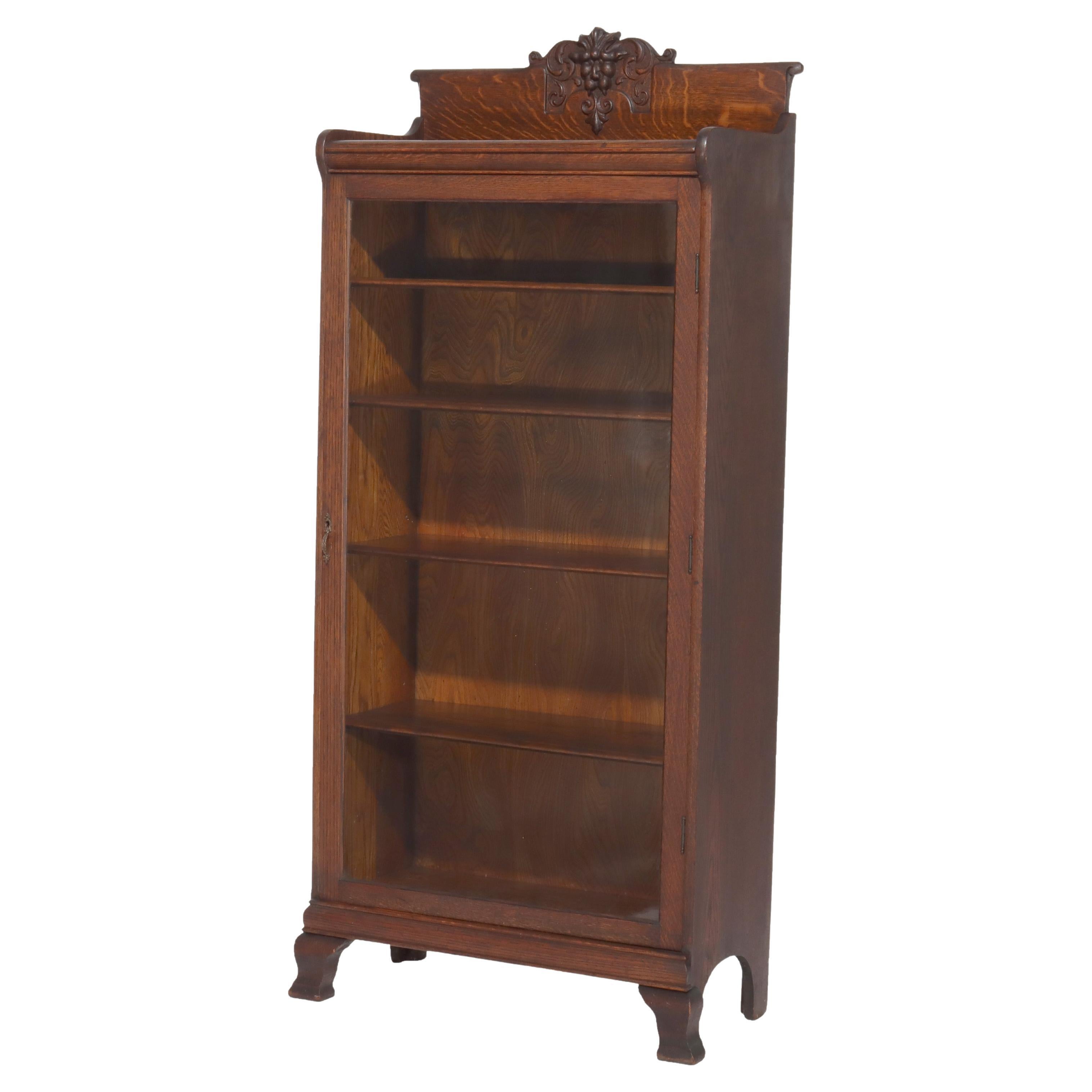 Antica libreria a un
anta in Oak Oak della scuola RJ Horner, c1910 in vendita