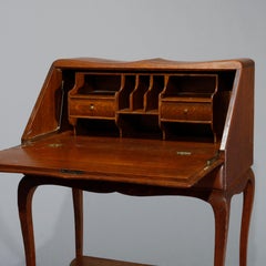 Antique RJ Horner School Oak Drop Front Ladies Writing Desk, Circa 1910
