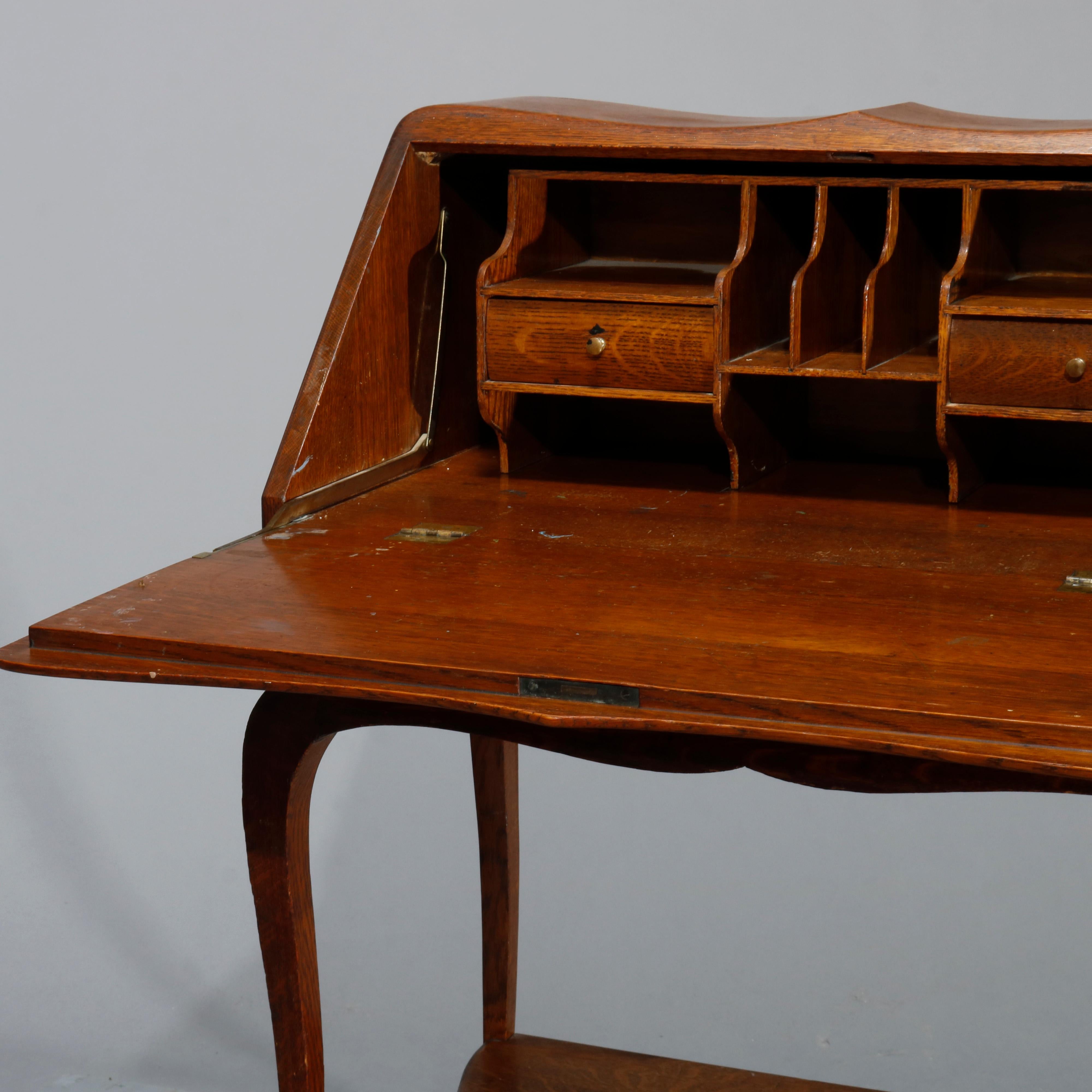 antique drop front secretary desk