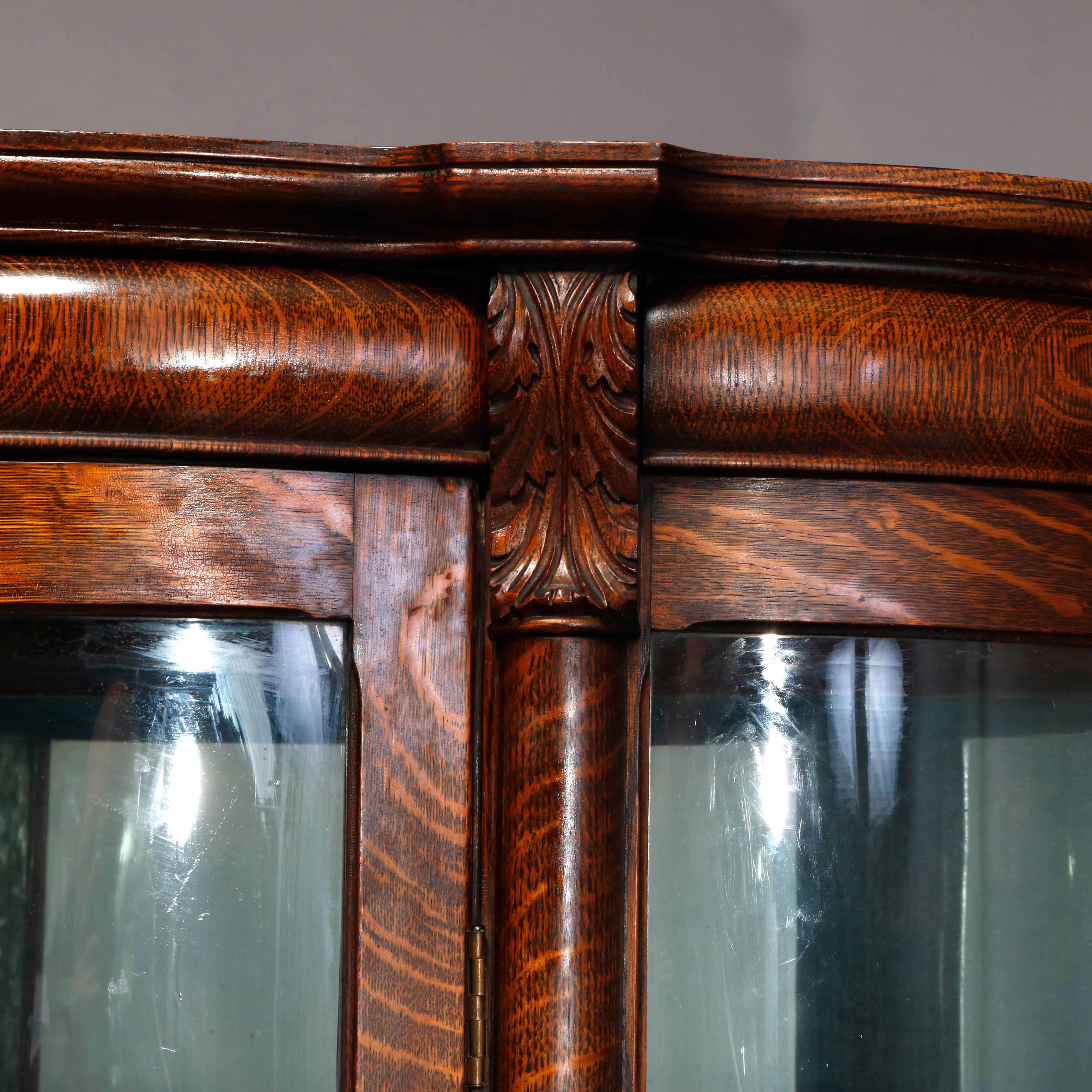 bow front curio cabinet