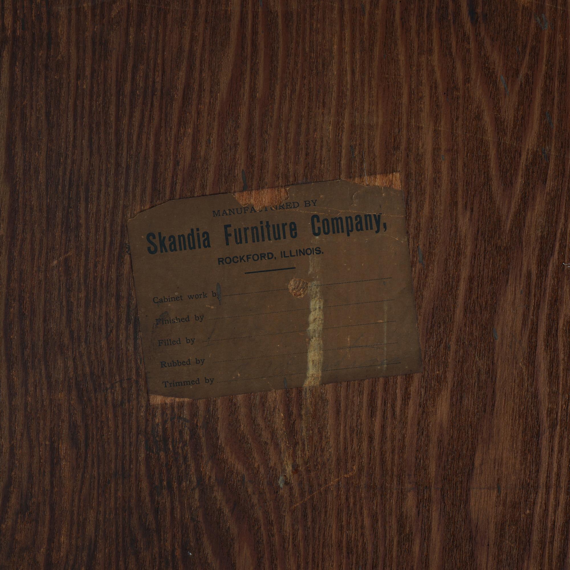 Antique RJ Horner School Oak Two-Door Enclosed Bookcase by Skandia Circa 1900 1