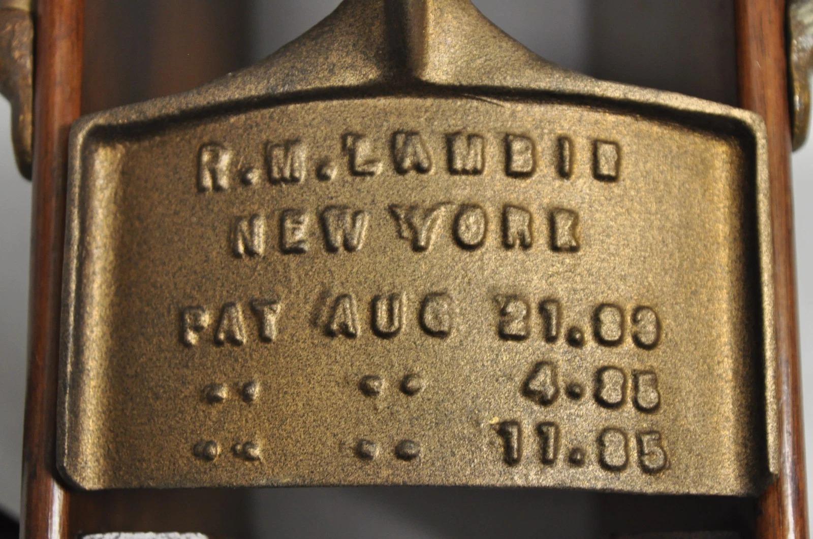 Antique R.M. Lambie Victorian Walnut & Cast Iron Bible Book Stand Lectern For Sale 1