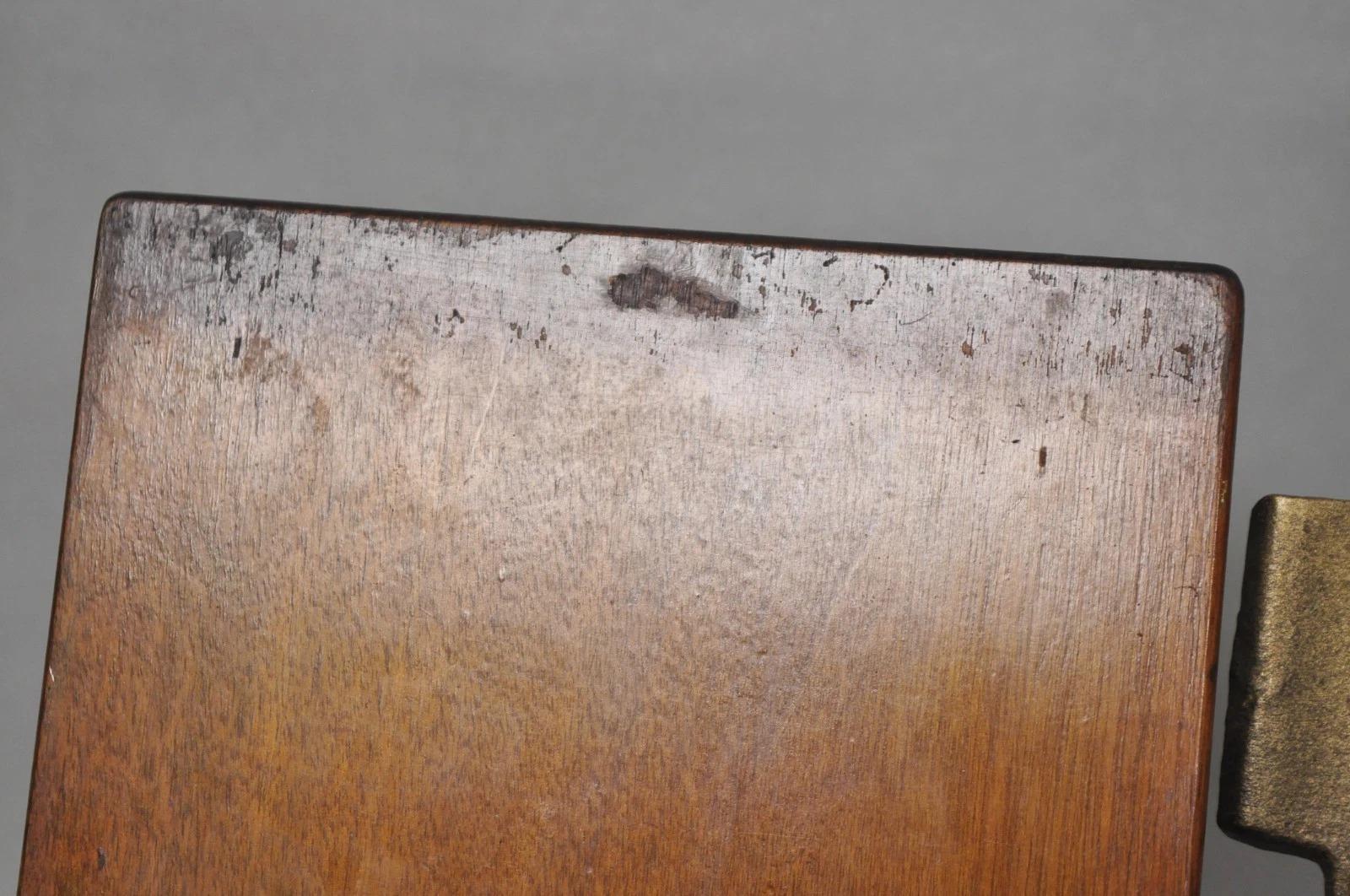 Antique R.M. Lambie Victorian Walnut & Cast Iron Bible Book Stand Lectern For Sale 4