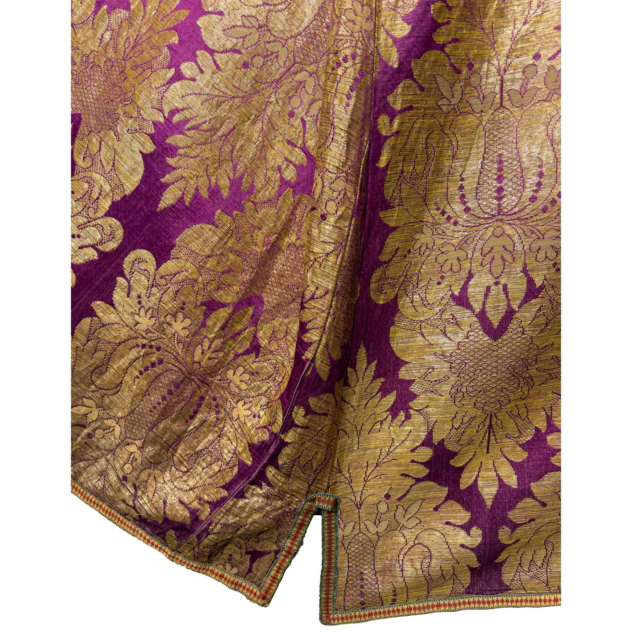 Cotone Chapan in broccato di seta uzbeko della metà del XIX secolo in vendita