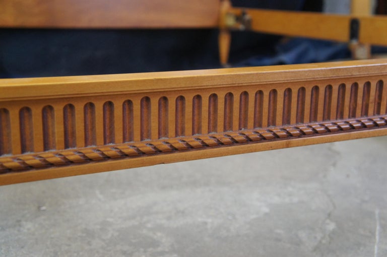 Antique Robert Irwin French Louis XVI Neoclassical Satinwood Full Size Bed Frame For Sale 6