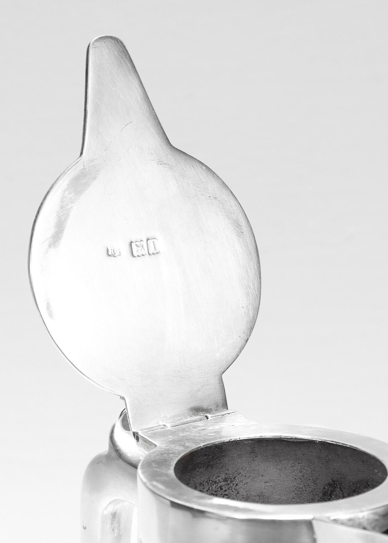 Antigua jarra Robert Pringle de cristal tallado eduardiano y plata de ley para vino clarete en venta 6