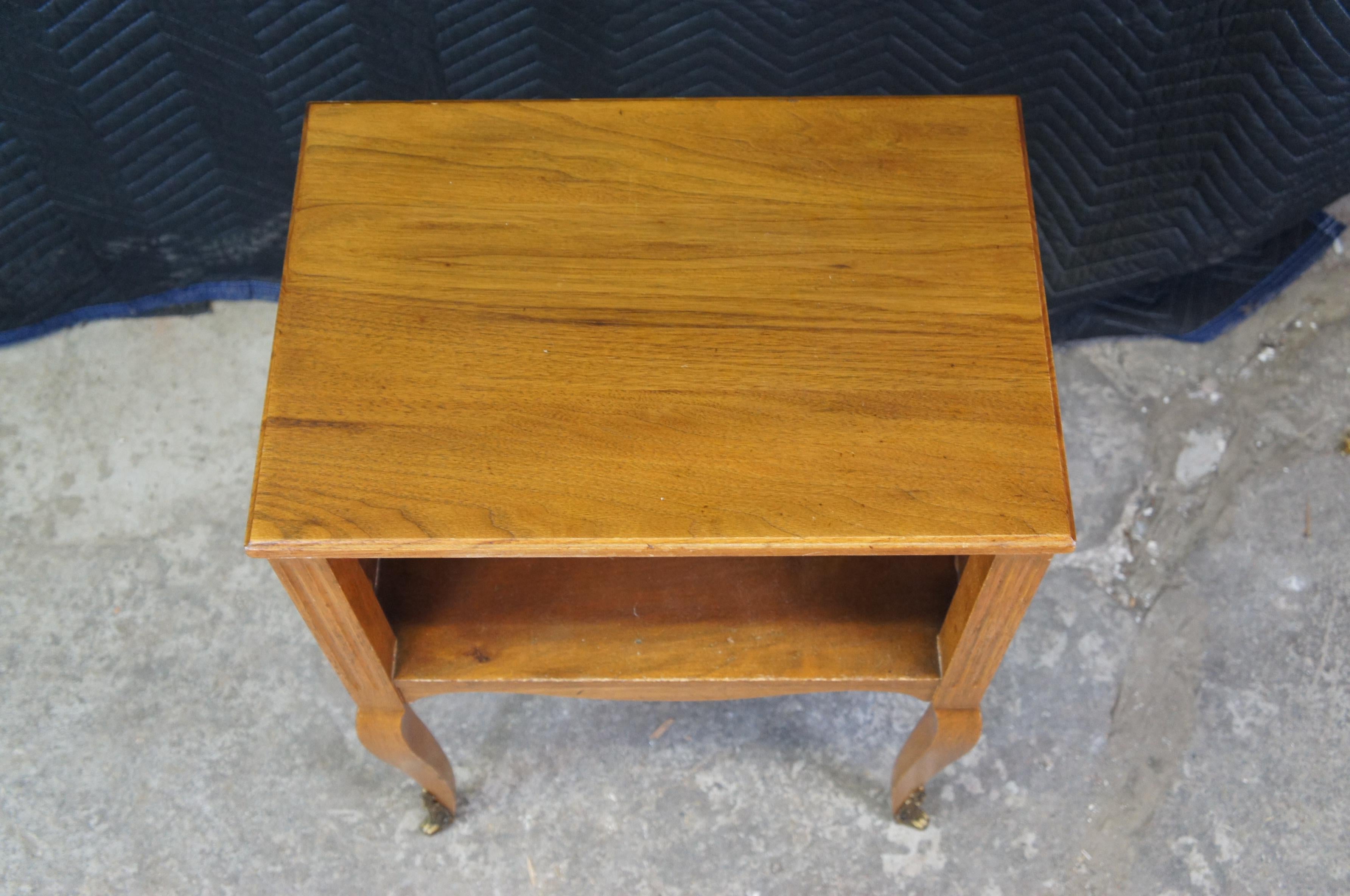 Mid-20th Century Antique Robert W Irwin Louis XV French Walnut Bedside End Table Nightstand  For Sale