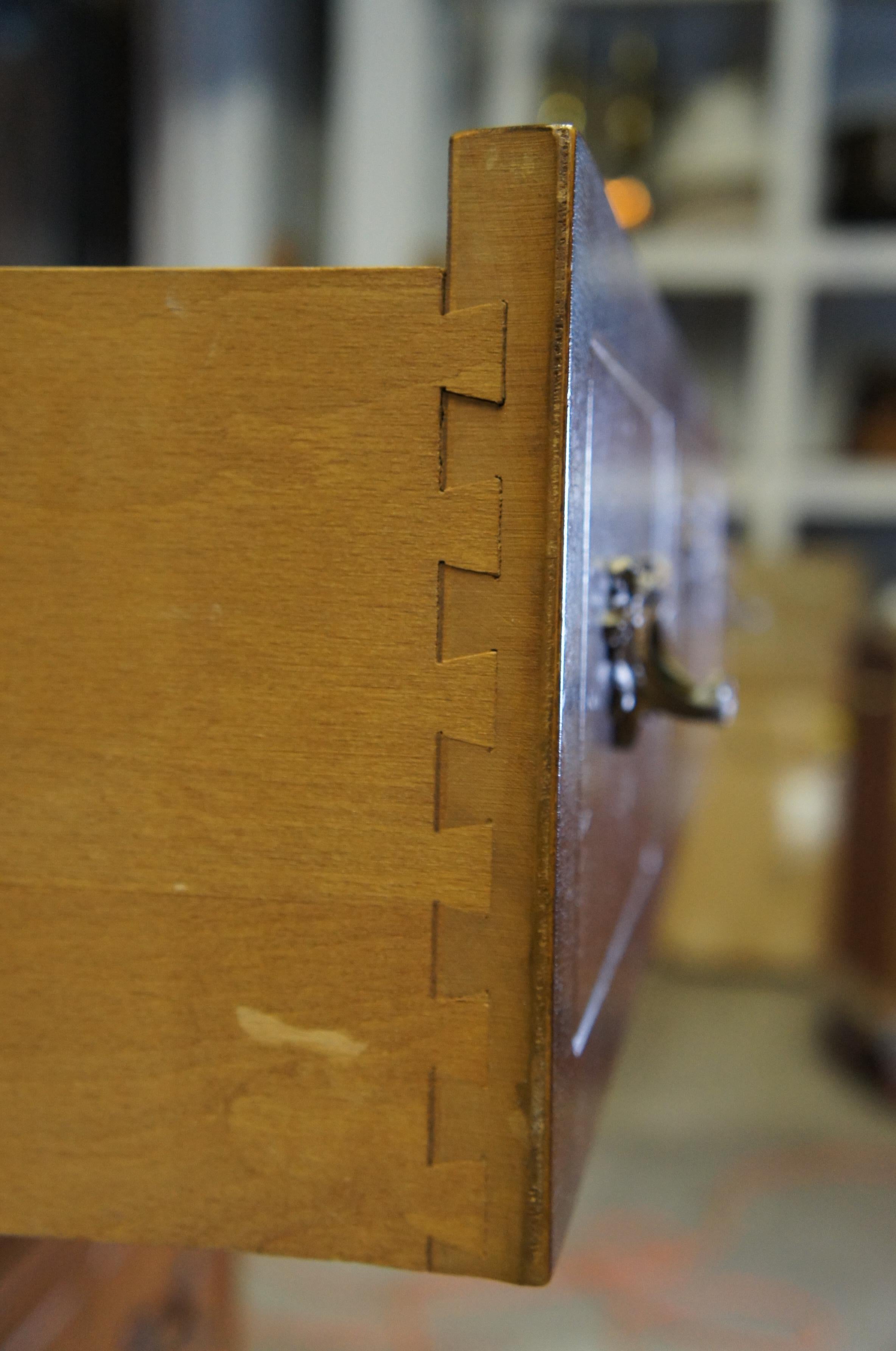 Mid-20th Century Antique Robert W Irwin Louis XV French Walnut Chest of Drawers Tallboy Dresser For Sale