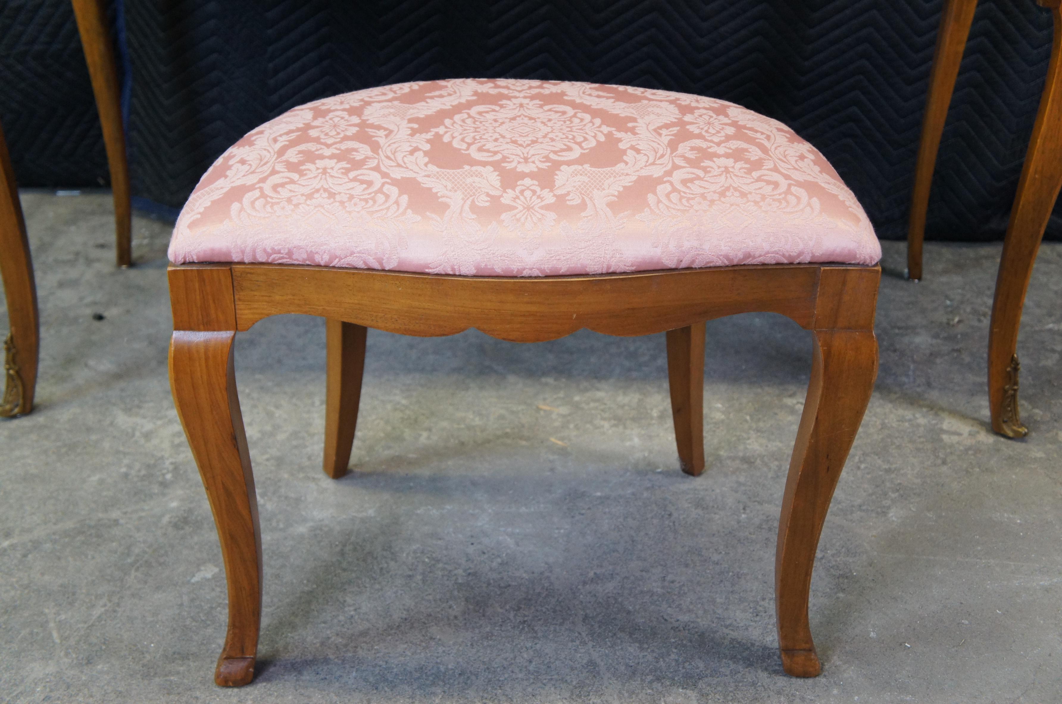 Antique Robert W Irwin Louis XV French Walnut Vanity Dressing Table Desk & Chair 6