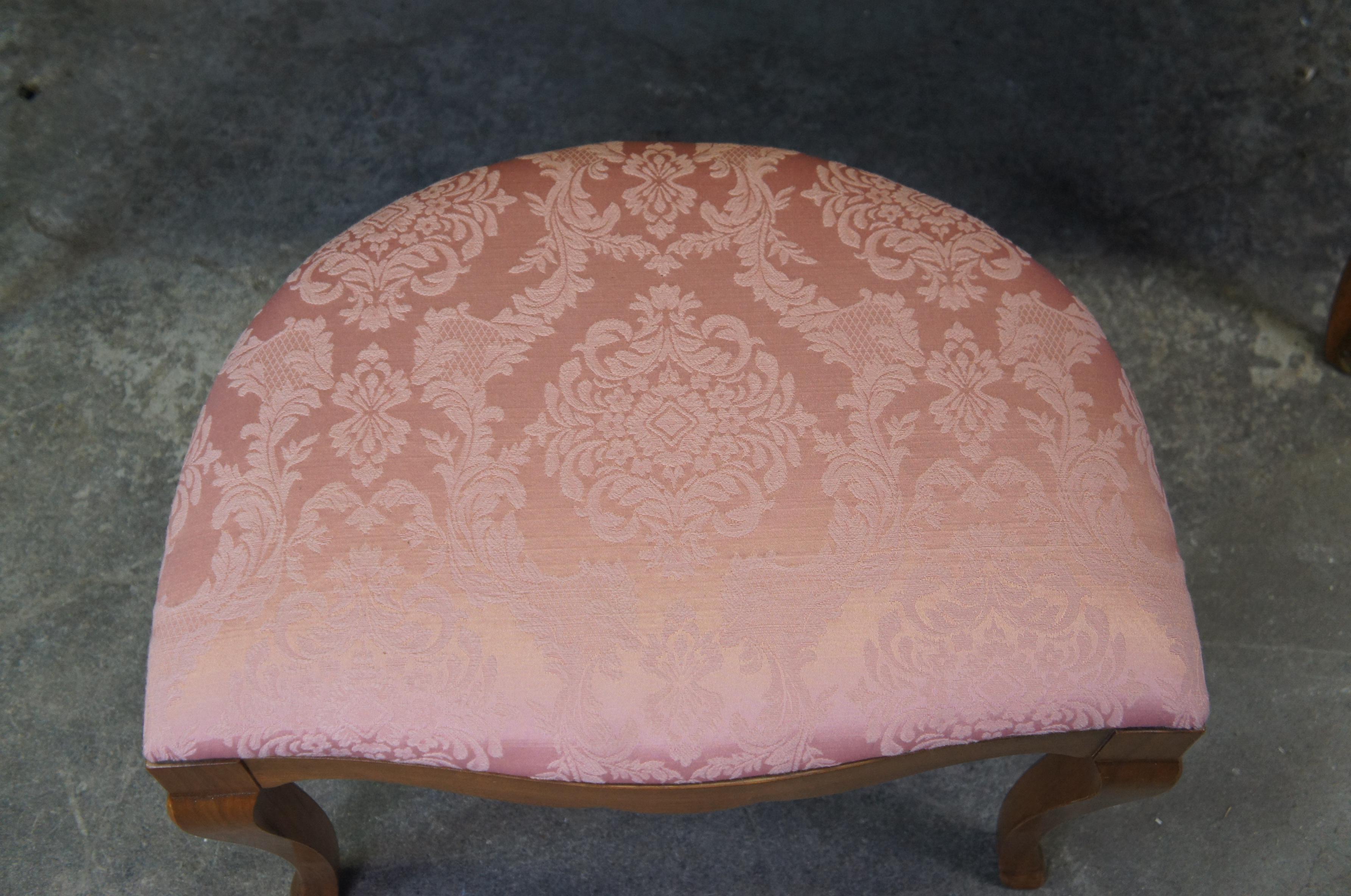 Antique Robert W Irwin Louis XV French Walnut Vanity Dressing Table Desk & Chair 7