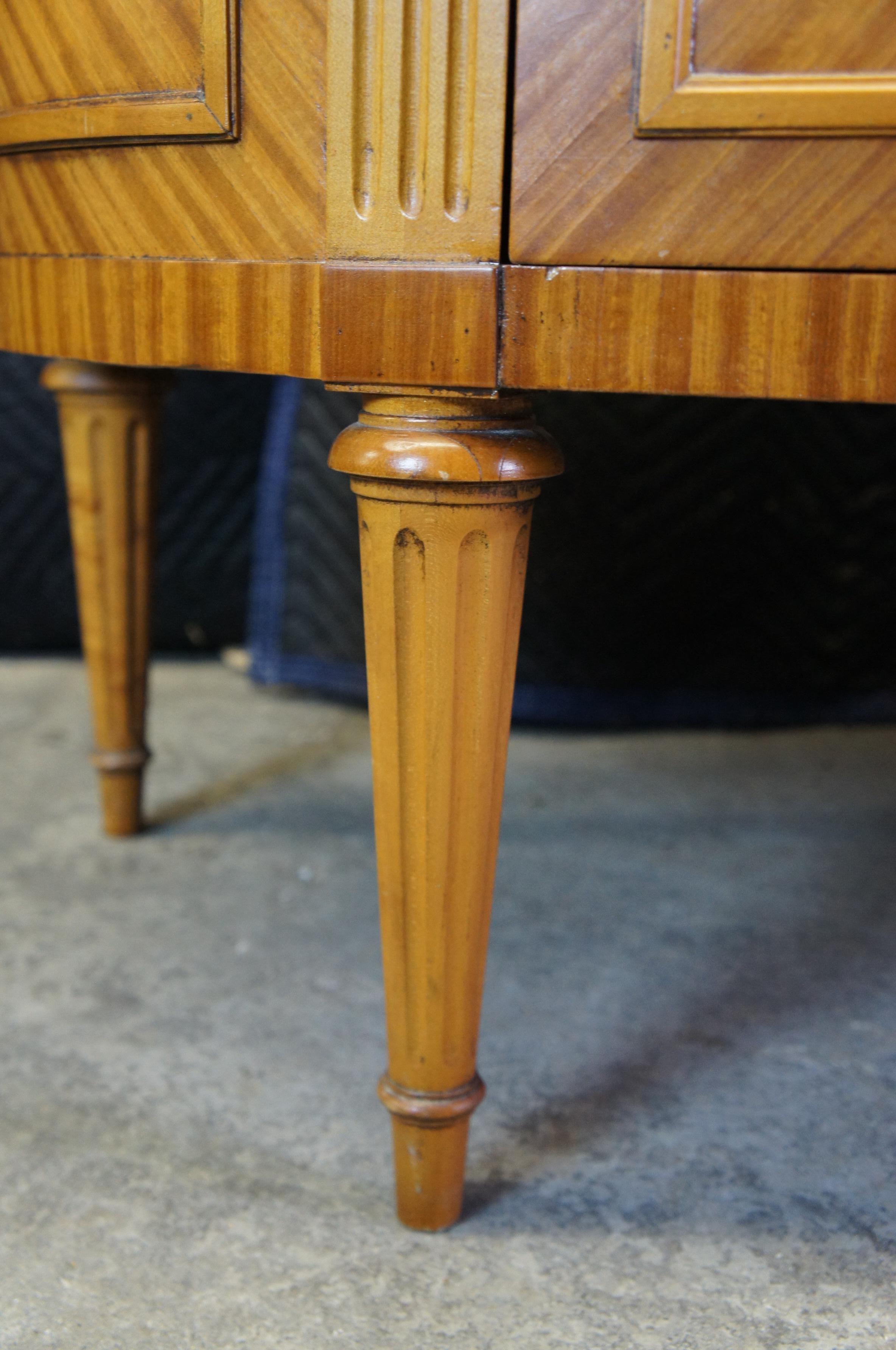 Antique Robert W Irwin Louis XVI Satinwood Demilune Bowfront Console Dresser 4