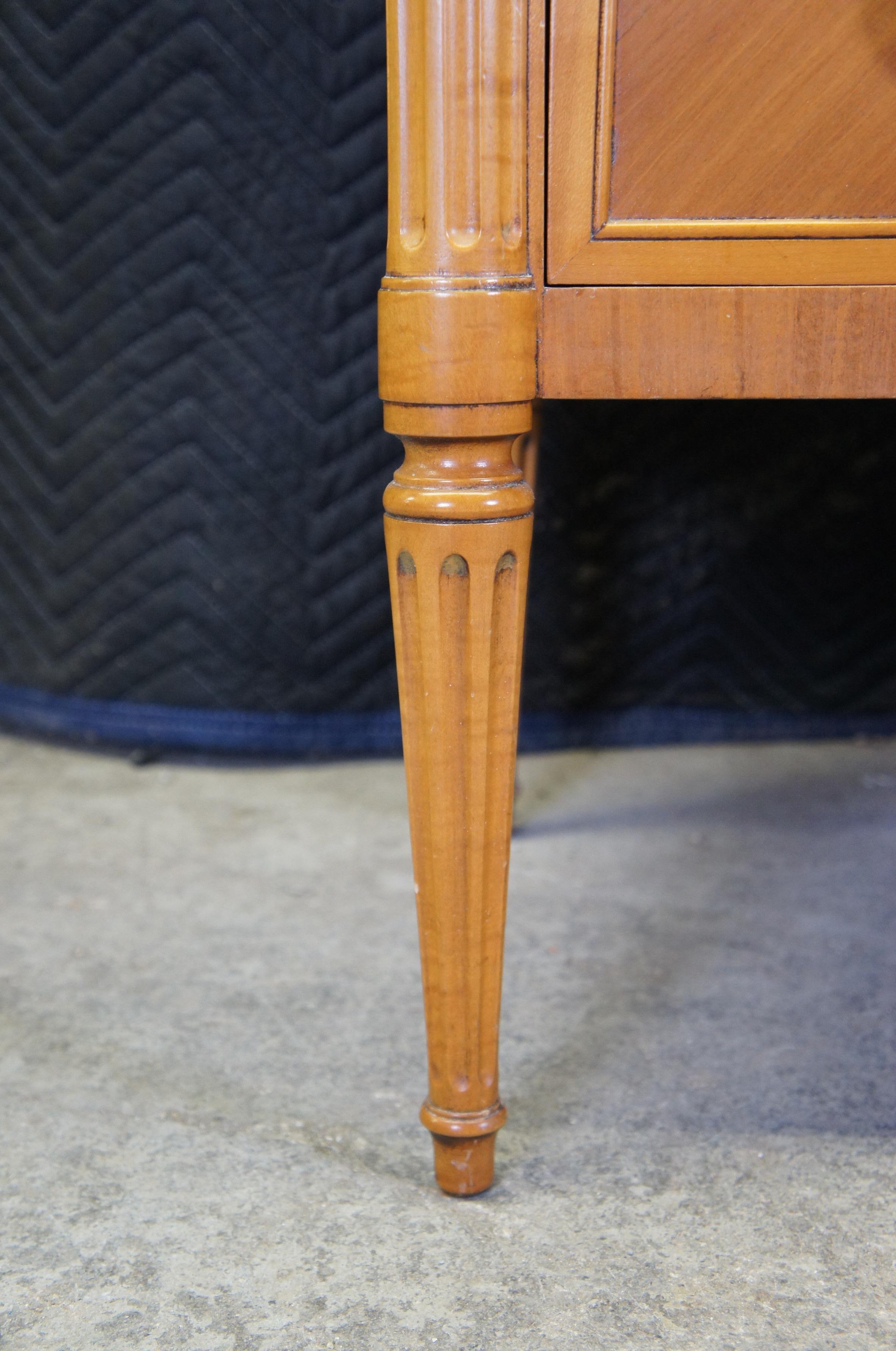 Antique Robert W Irwin Louis XVI Satinwood Tallboy Dresser Chest of Drawers 1