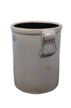 Antique Robinson Ransbottom Stoneware Blue Crown Pottery 8 Gallon Crock Pot 18"