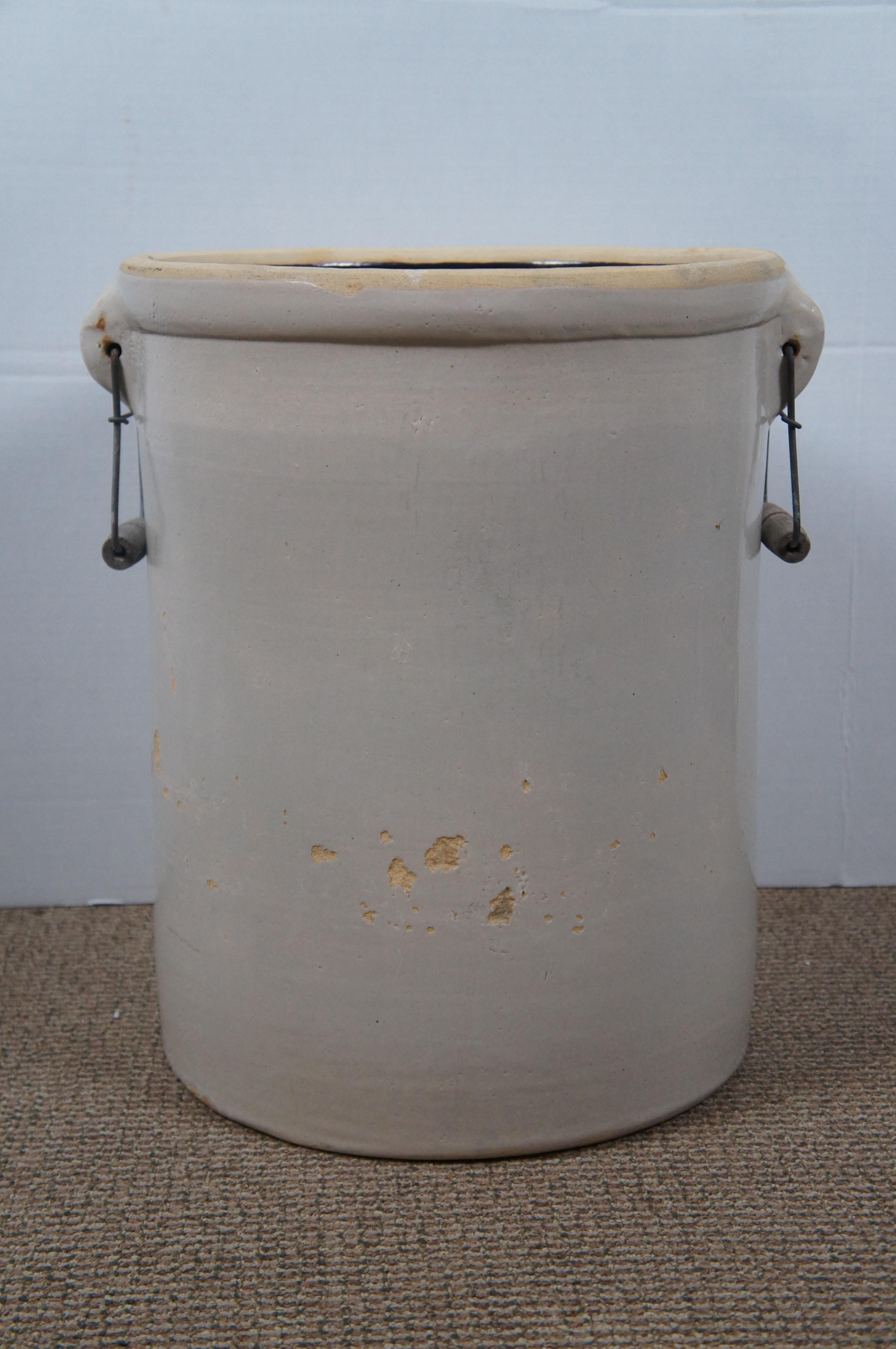 antique 5 gallon crock with handles