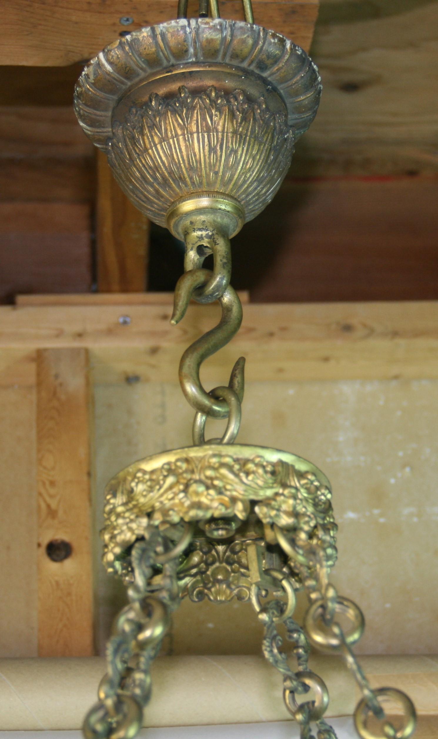 Antique Rocco Gilt Bronze Figural Chandelier For Sale 6