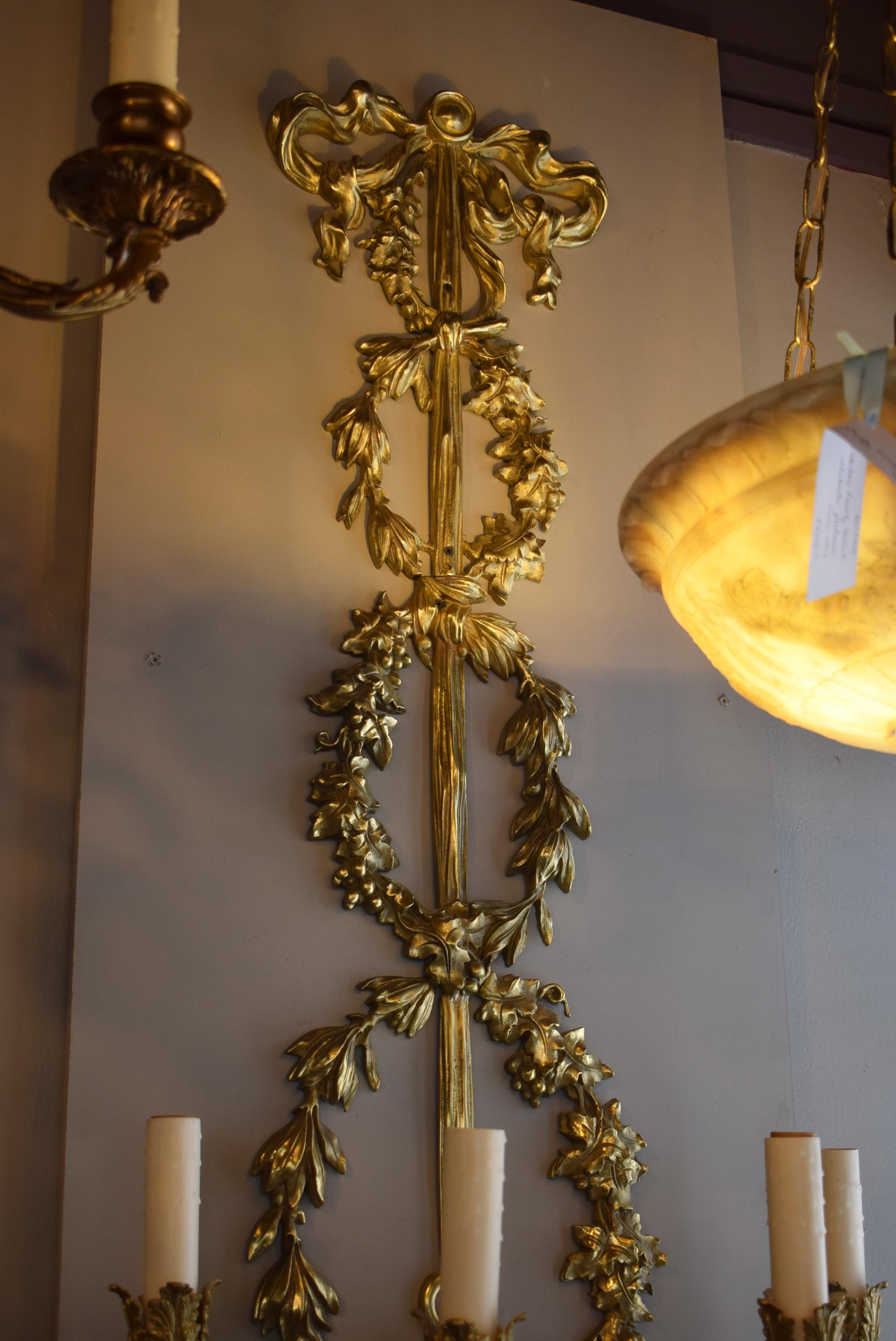 Louis XVI Antique Rock Crystal and Gilt Bronze Sconces