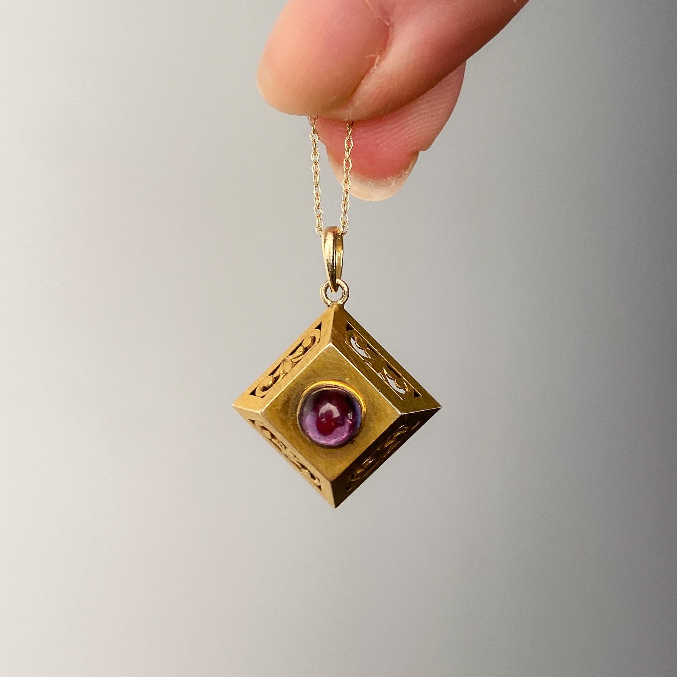 Donna Charme Antiques di cristallo di rocca in oro 14k in vendita