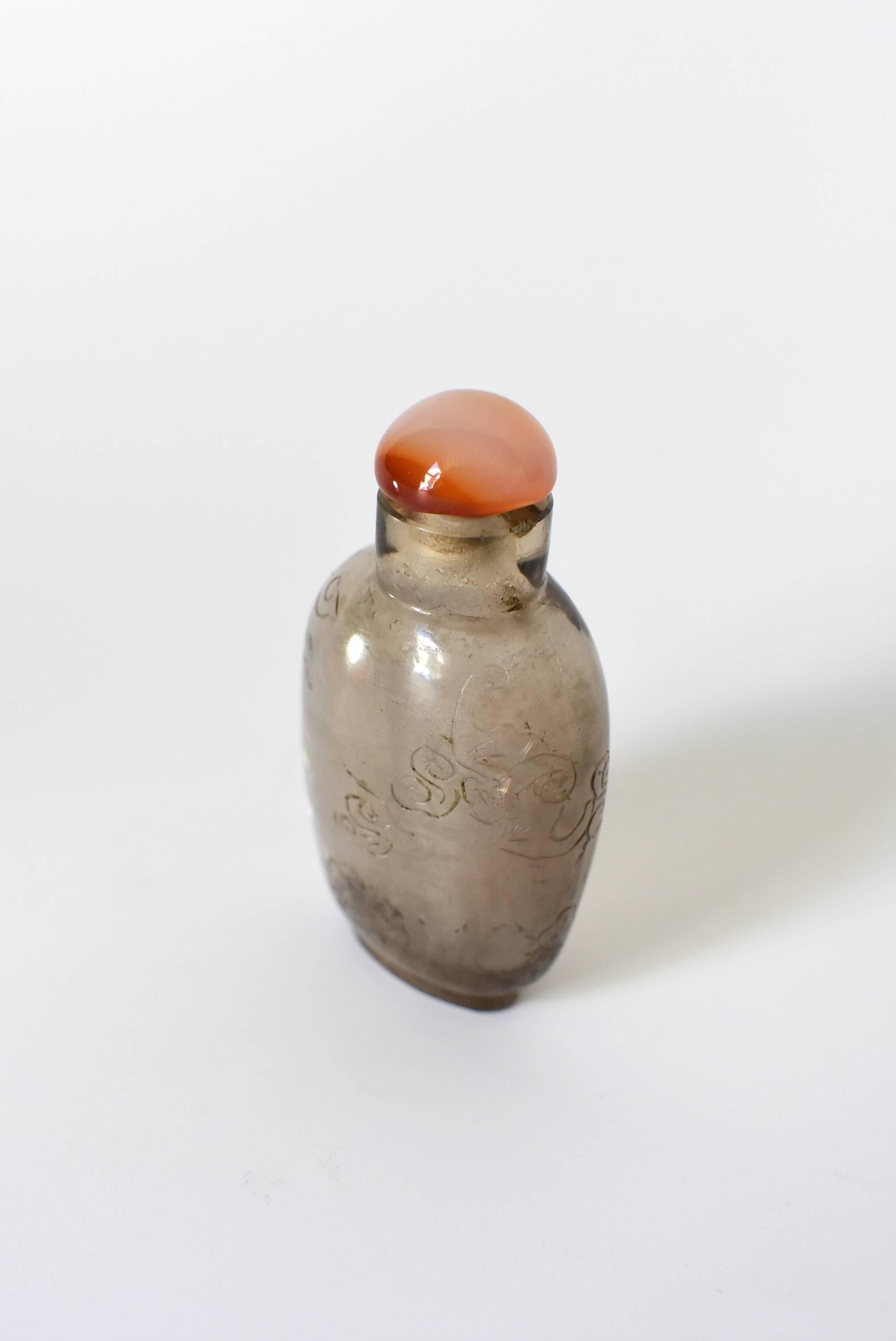 Antique Rock Crystal Snuff Bottle 8