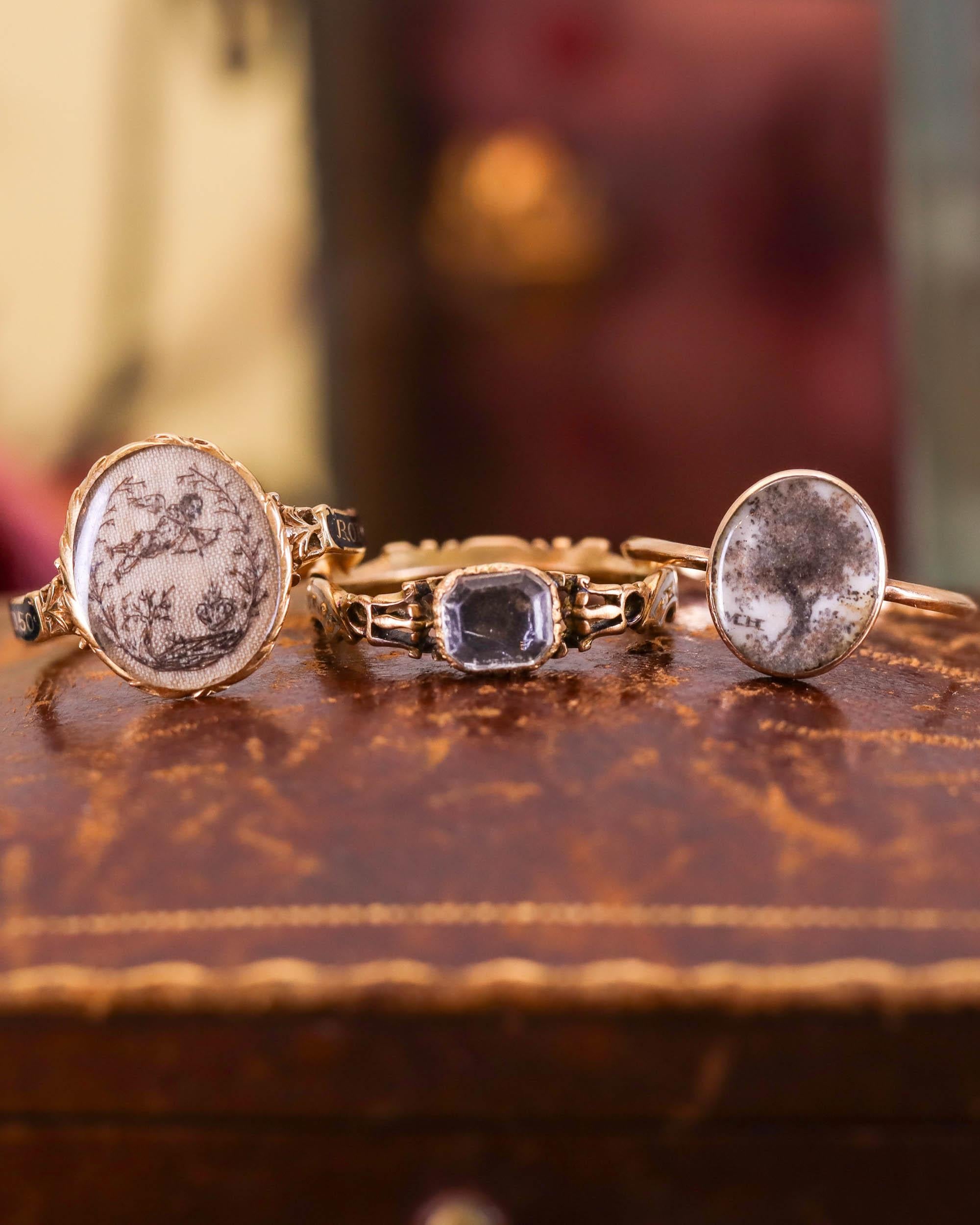 Anillo Antiguo Árbol de la Vida de Cristal de Roca en venta 3