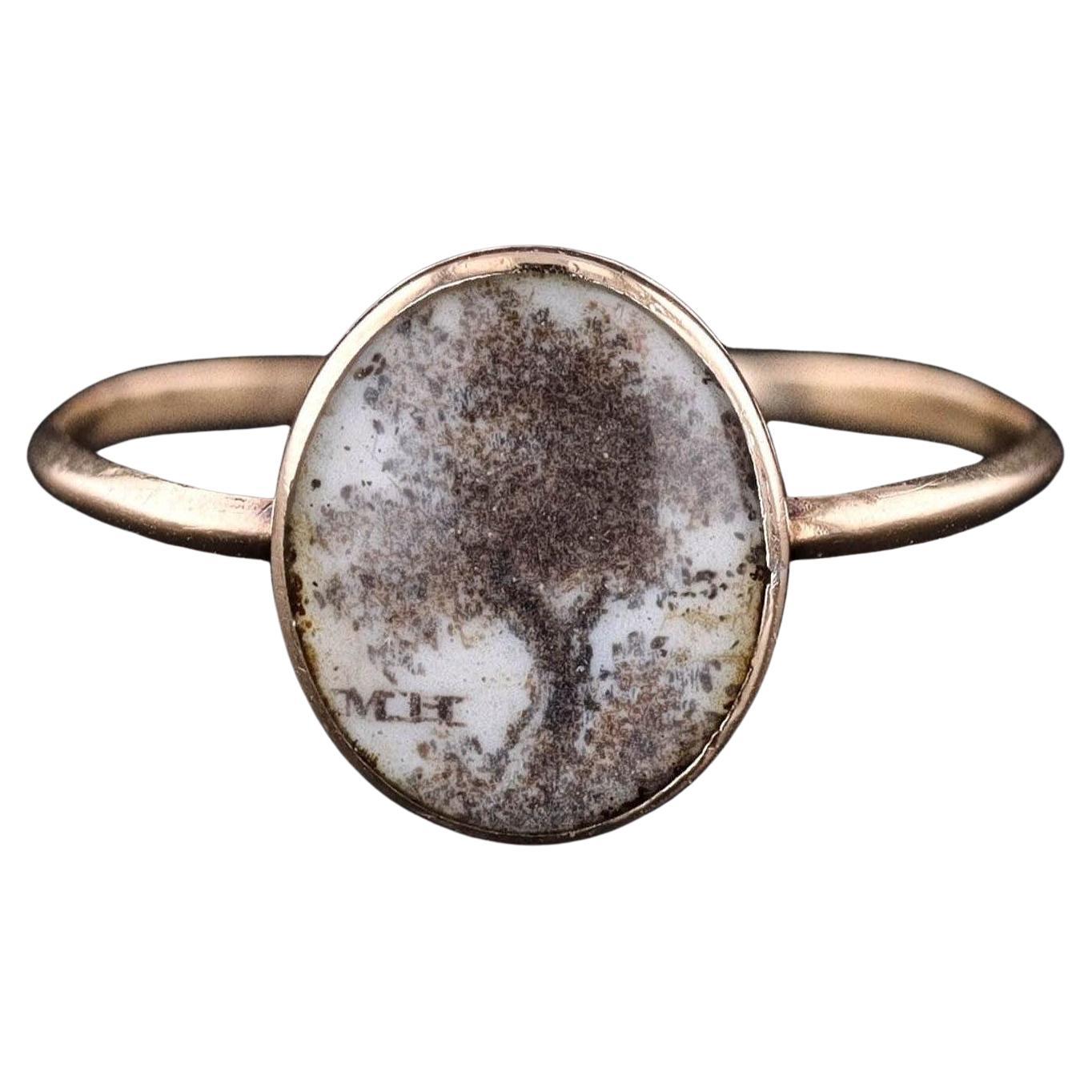 Antique Rock Crystal Tree of Life Ring For Sale