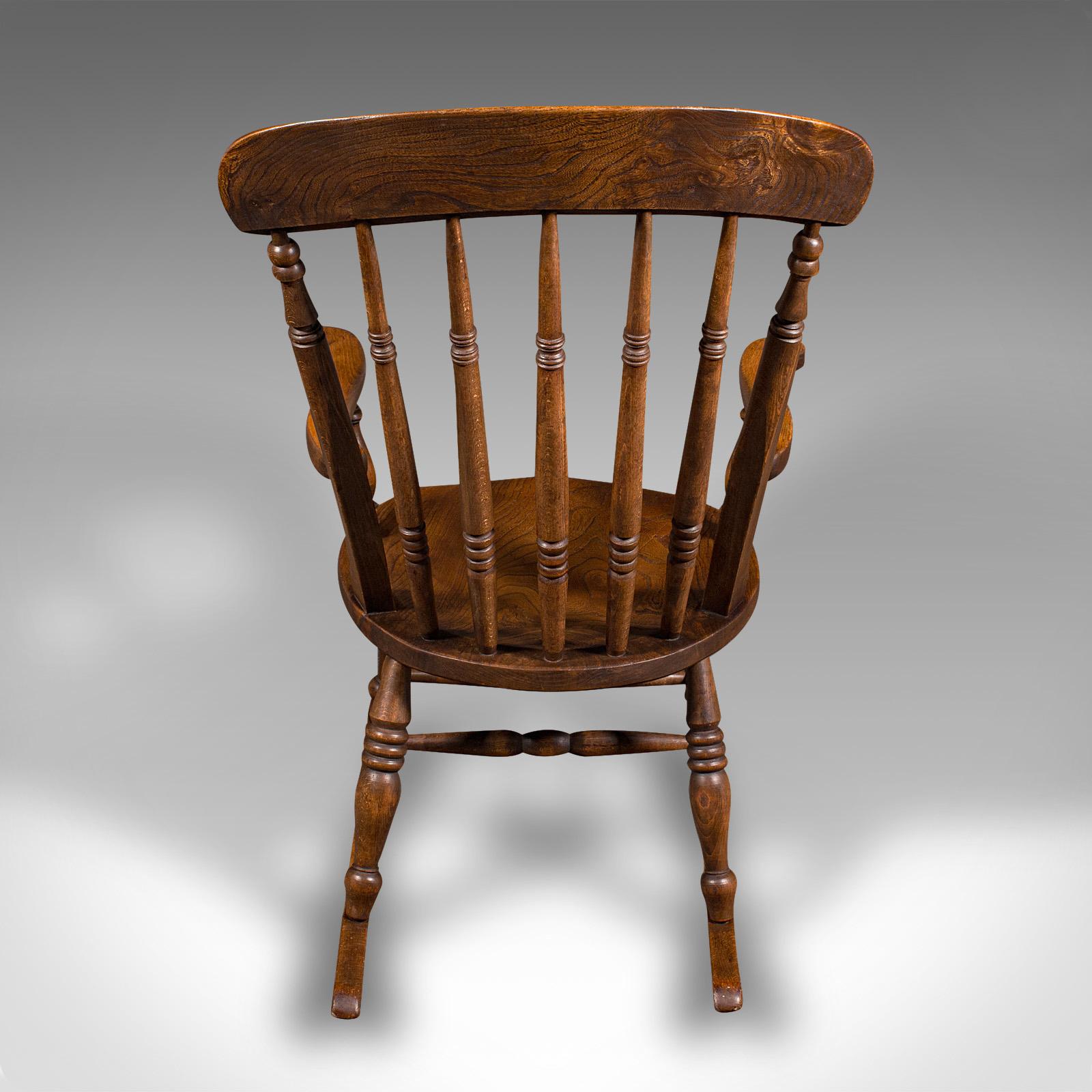 Antique Rocker, English, Beech, Elm, Rocking Chair, Country House, Victorian In Good Condition In Hele, Devon, GB