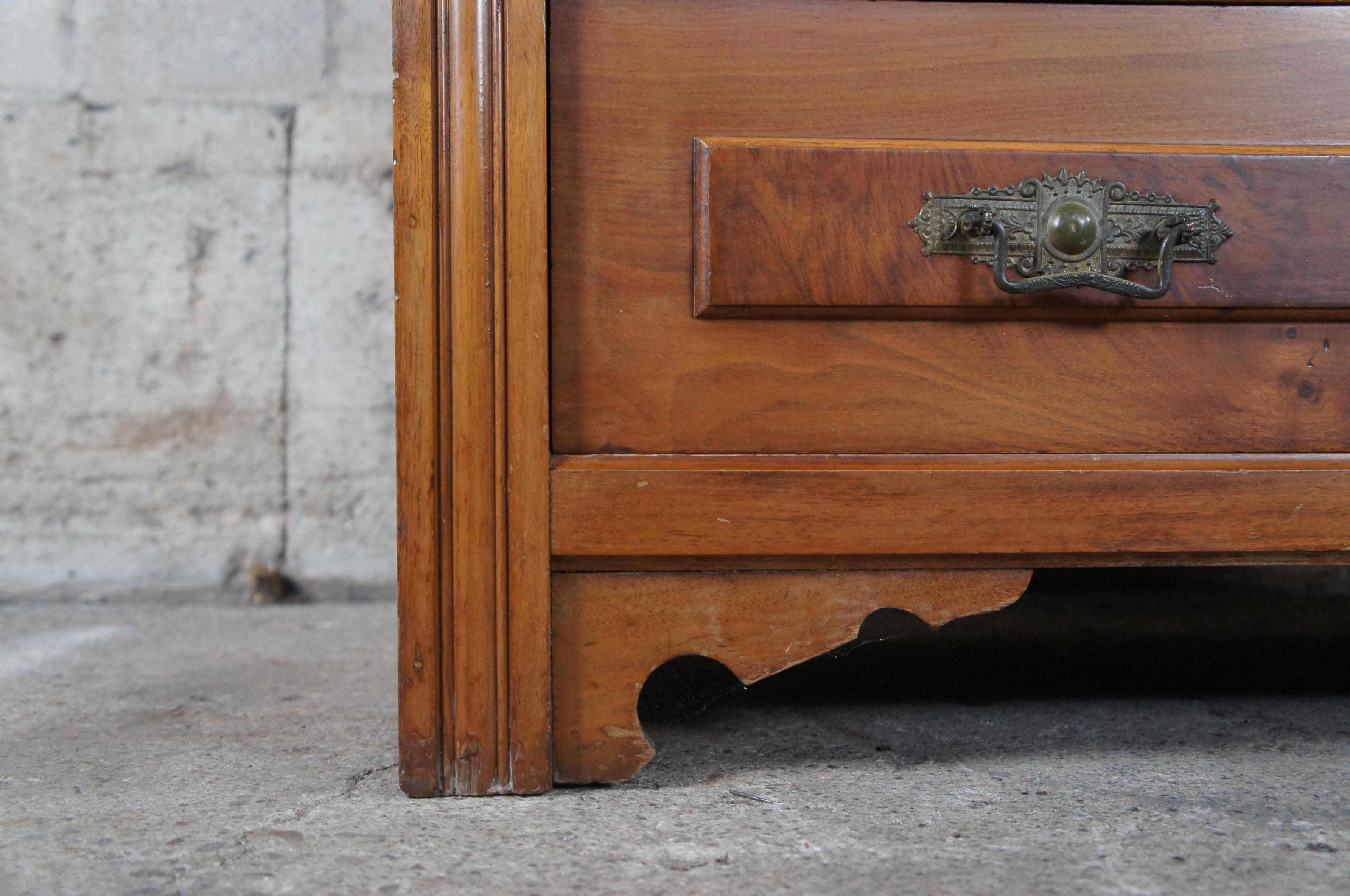 Antique Rockford Union Victorian Maple Secretary Desk & Bookcase Display Cabinet 3