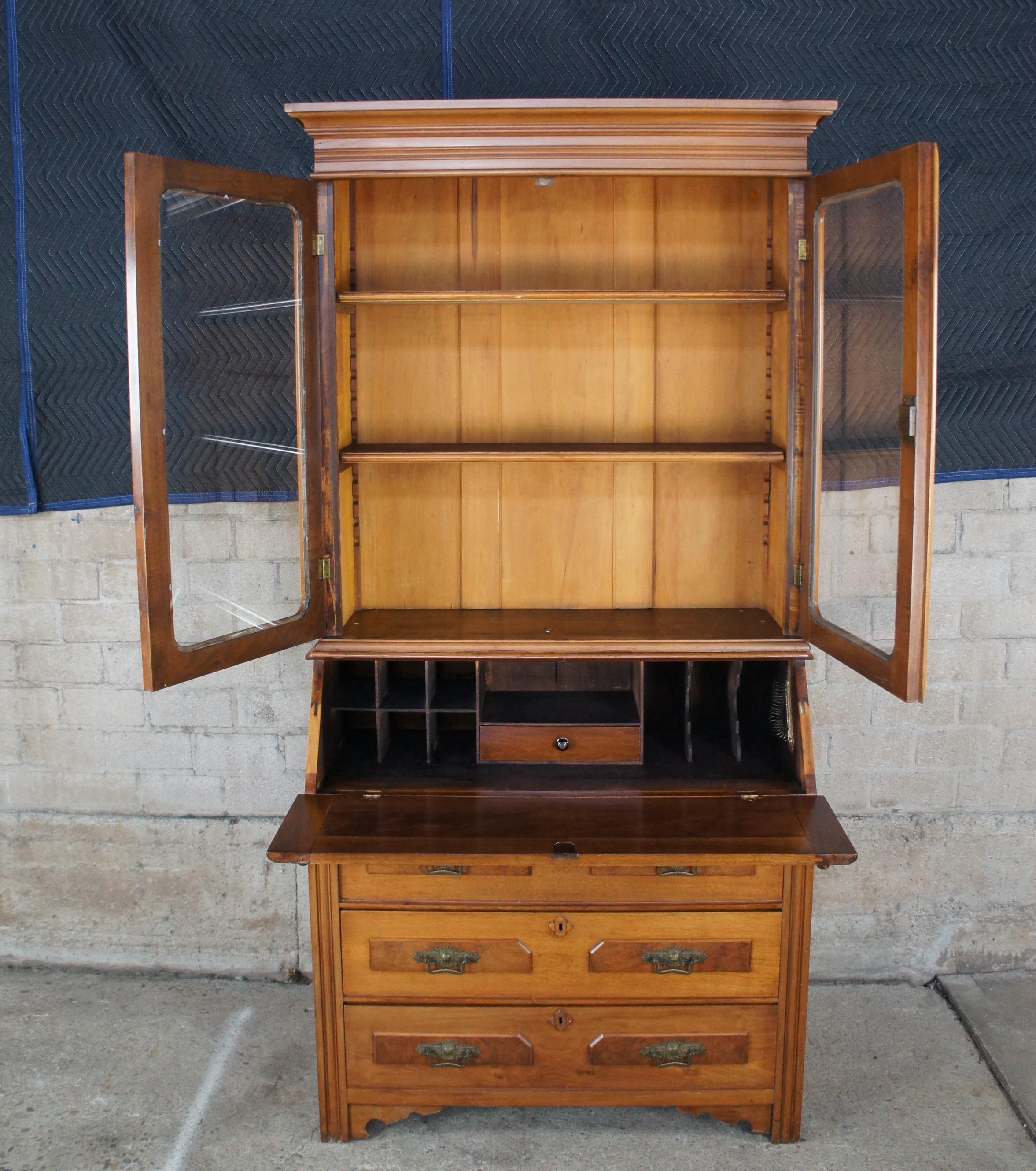 antique maple secretary desk