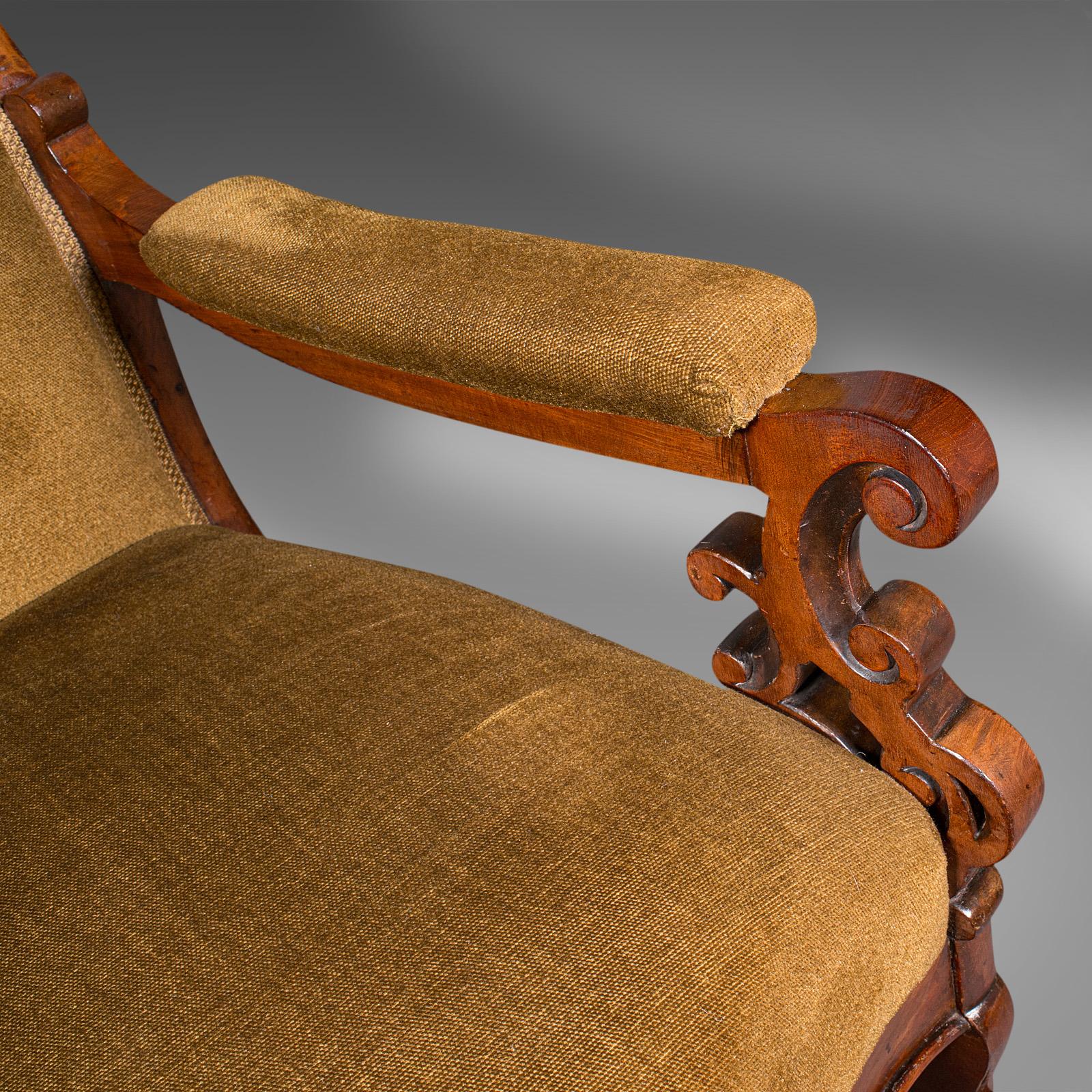 Antique Rocking Chair, English, Walnut, Armchair, Rocker, Victorian, Circa 1880 In Good Condition For Sale In Hele, Devon, GB