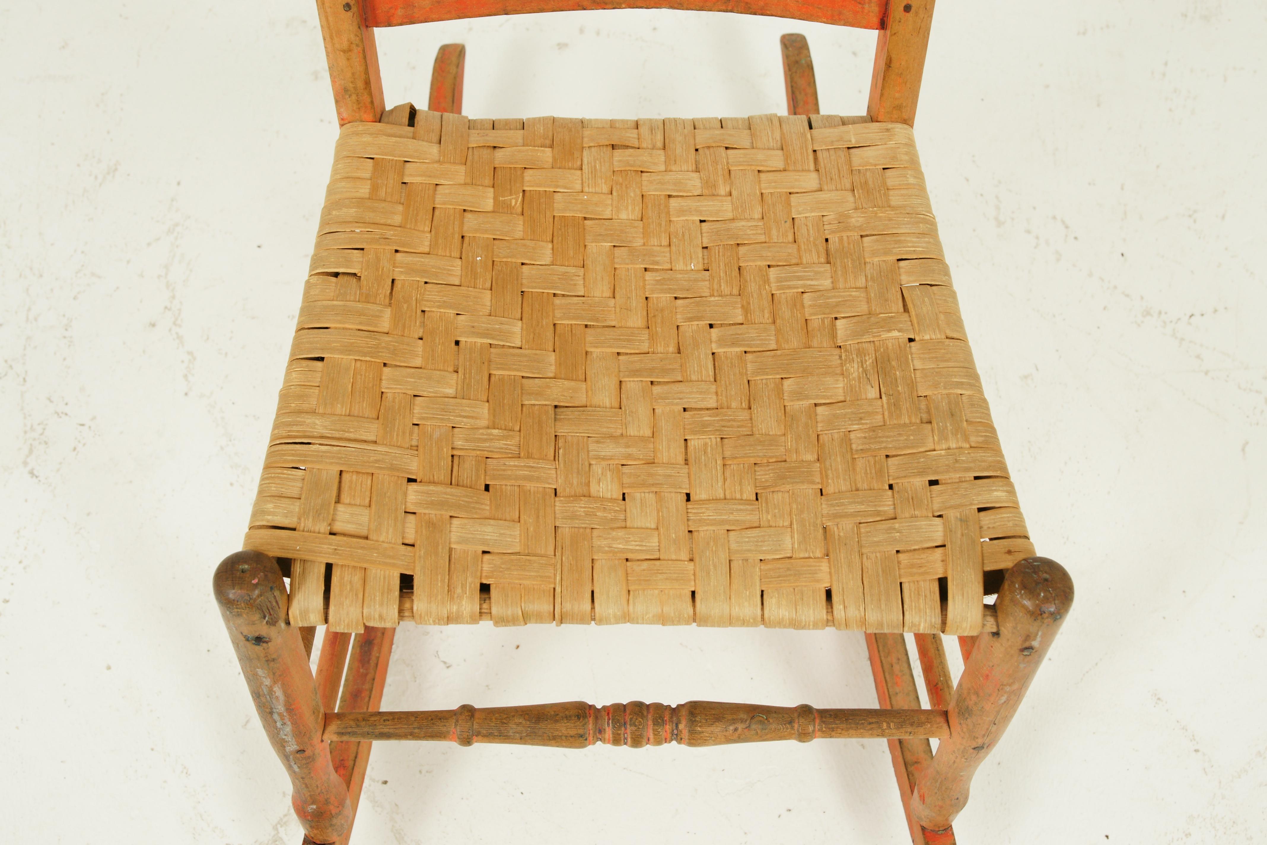 antique ladder back rocking chair
