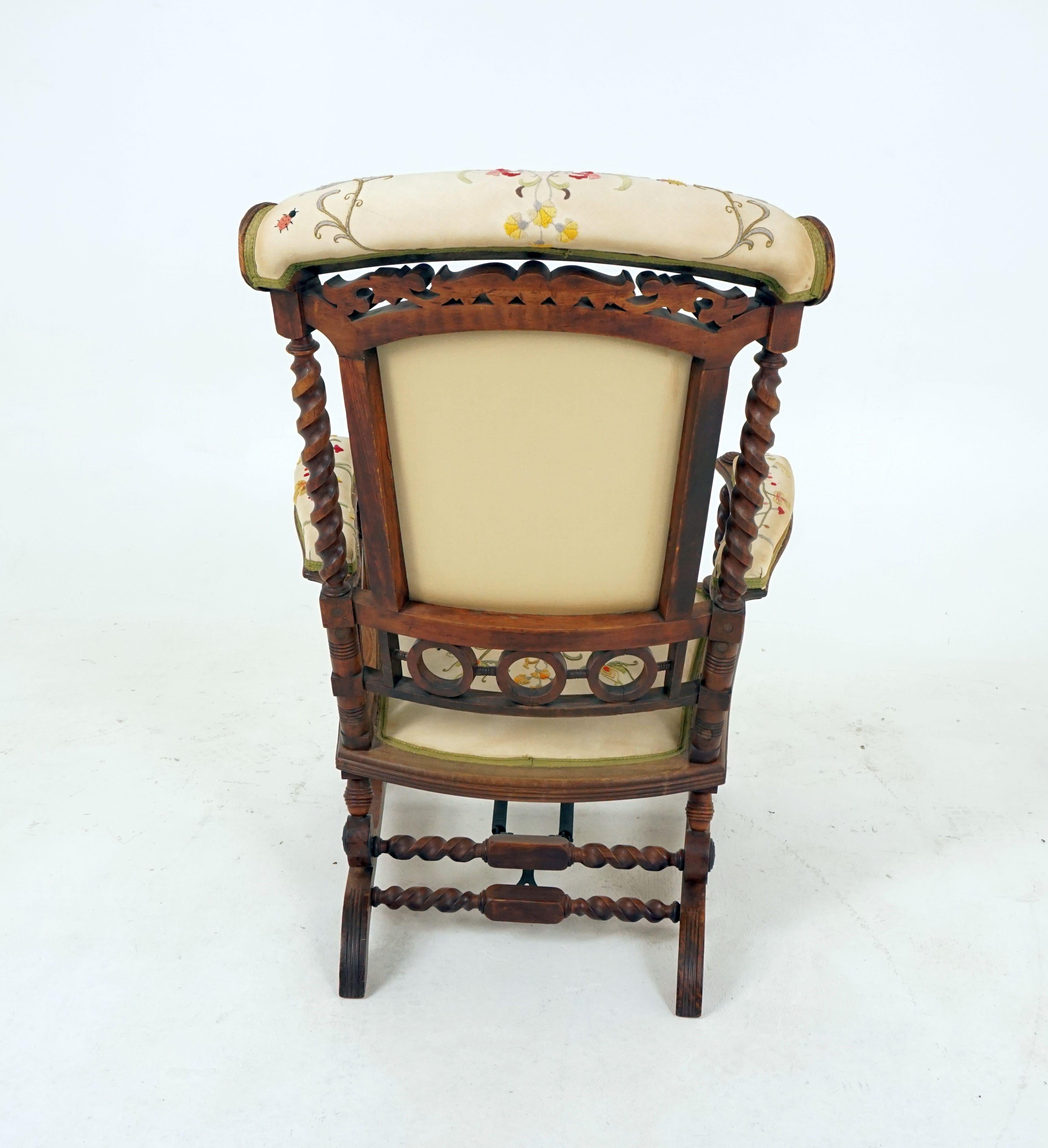 Antique Rocking Chair Walnut Barley Twist George Hunzinger American 1880, B2537 1