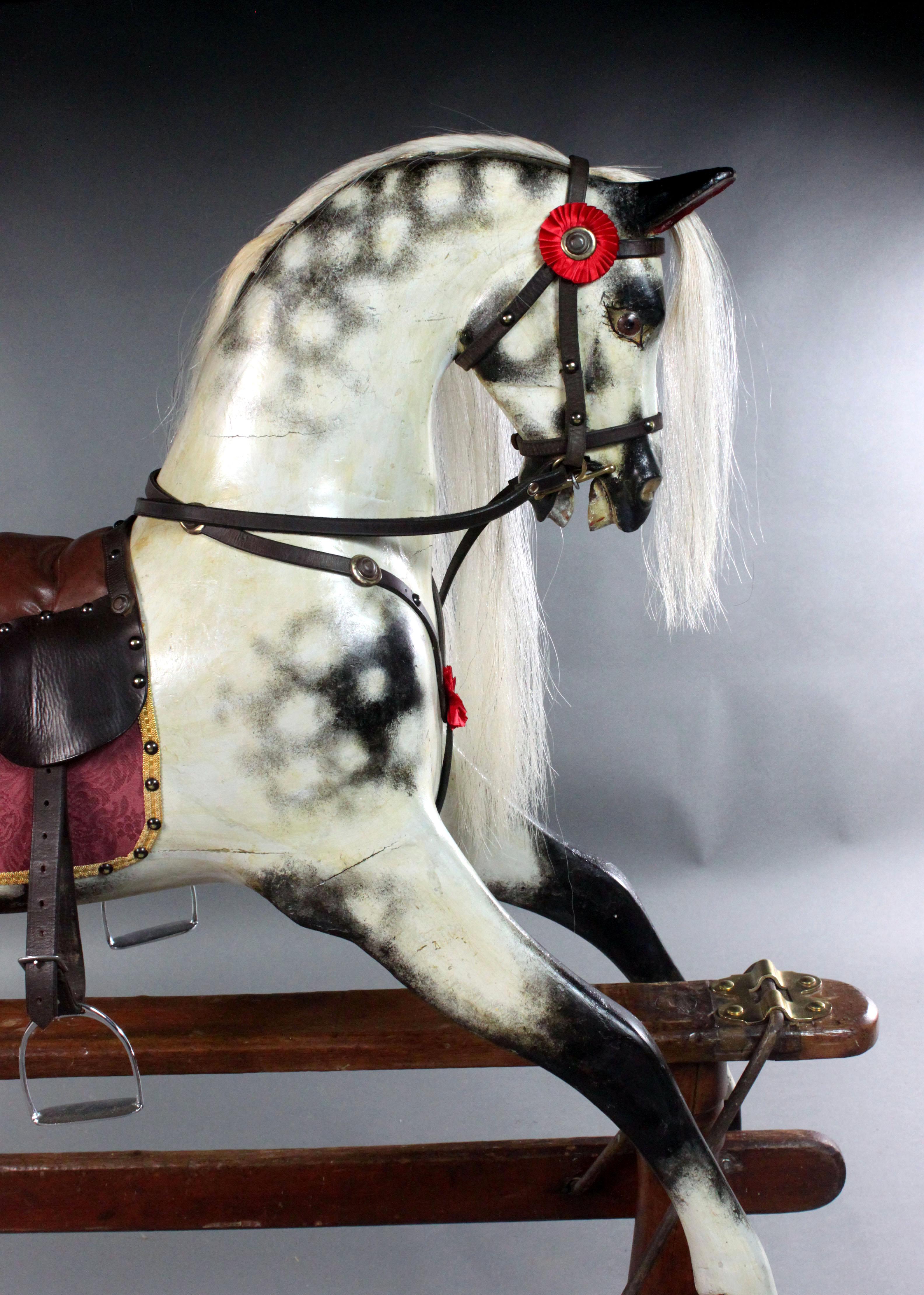 Early 20th Century Antique Rocking Horse by F. H. Ayres