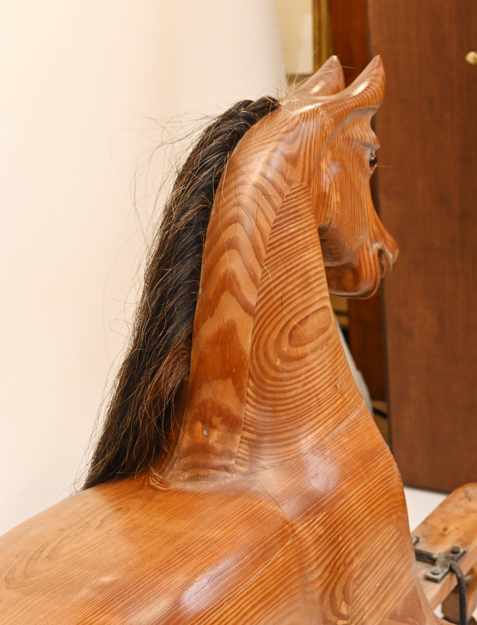 wooden rocking horse antique