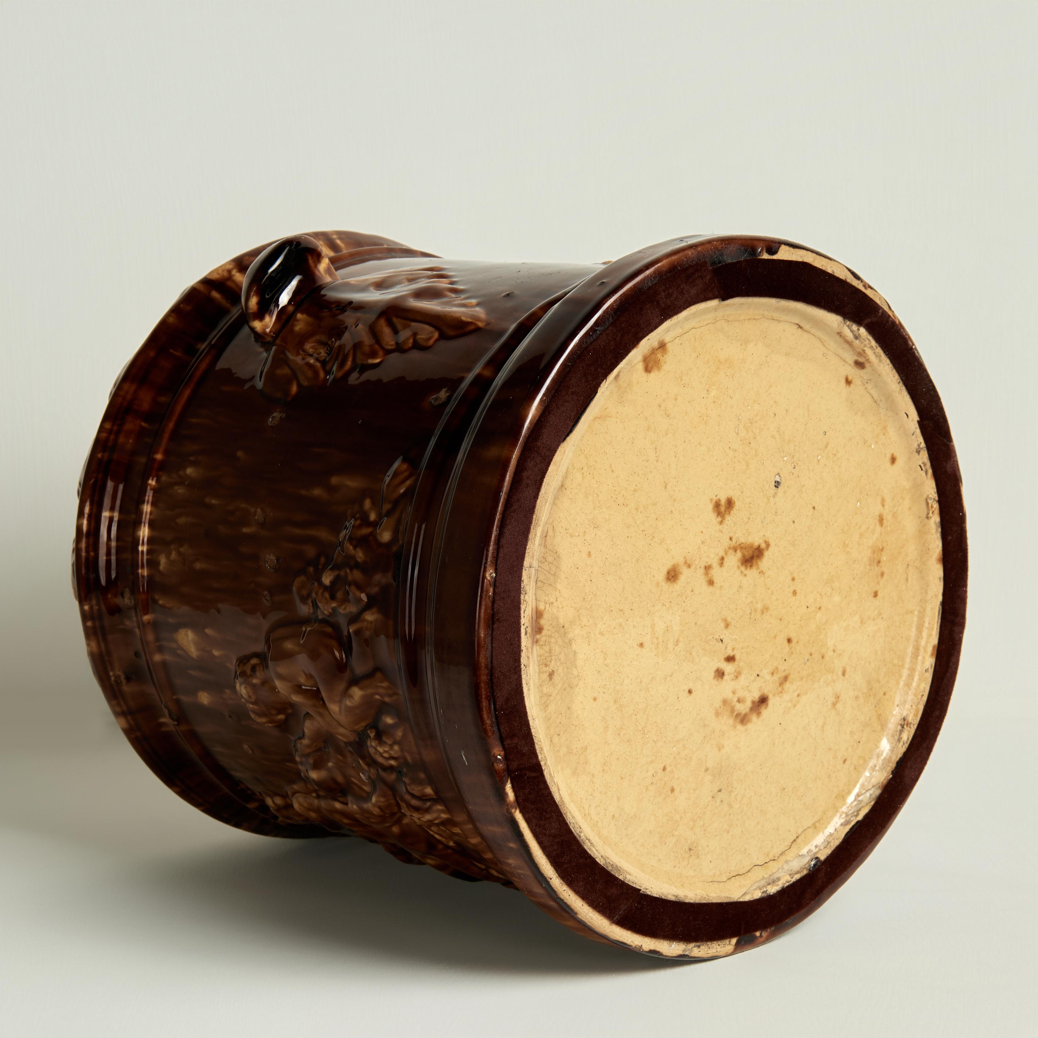 Jarre à tabac ancienne en poterie de Rockingham en vente 5