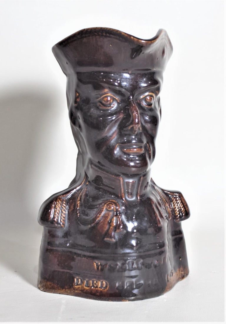 Antique Rockingham Treacle Glazed Lord Wellington Character or Toby Jug ...