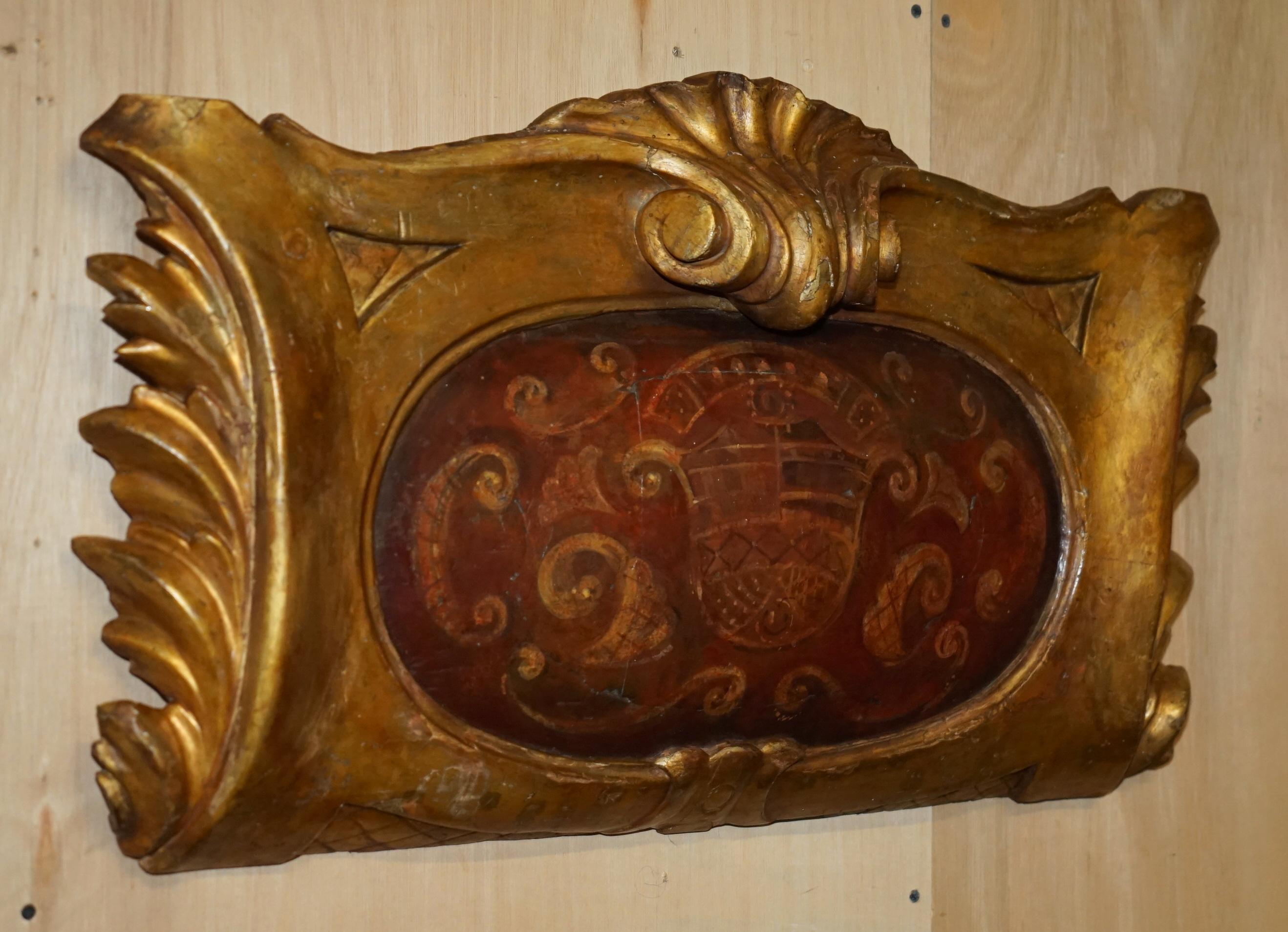 Royal House Antiques

Royal House Antiques is delighted to offer for sale this Antique Rococo Florentine panel with hand painted armorial crest and hand carved acanthus leaf

A very decorative piece of salvage, this would have originally sat above a