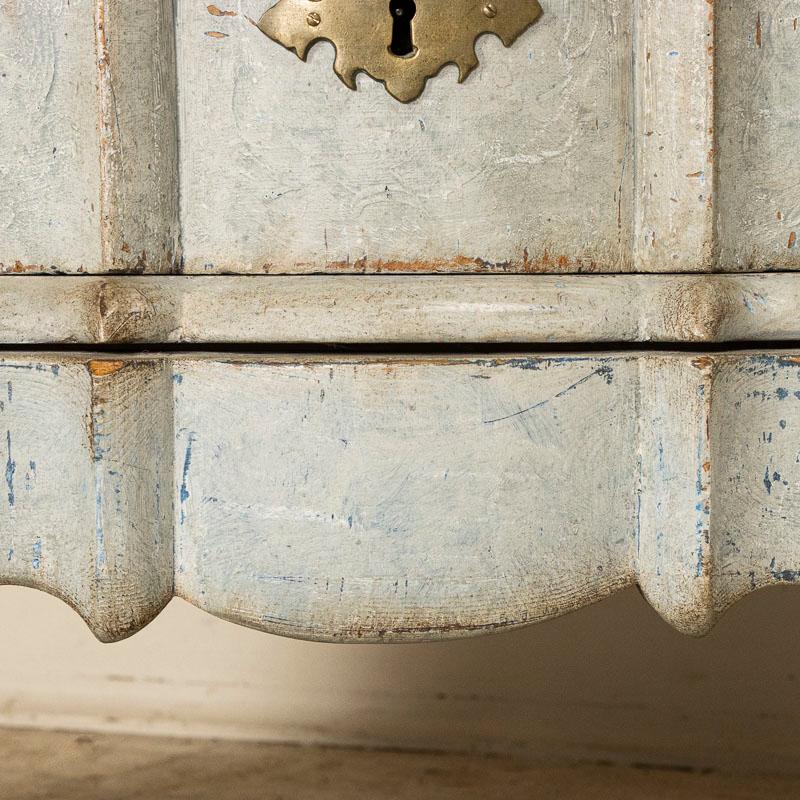 Antique Rococo Large Chest of Drawers Painted Blue 4