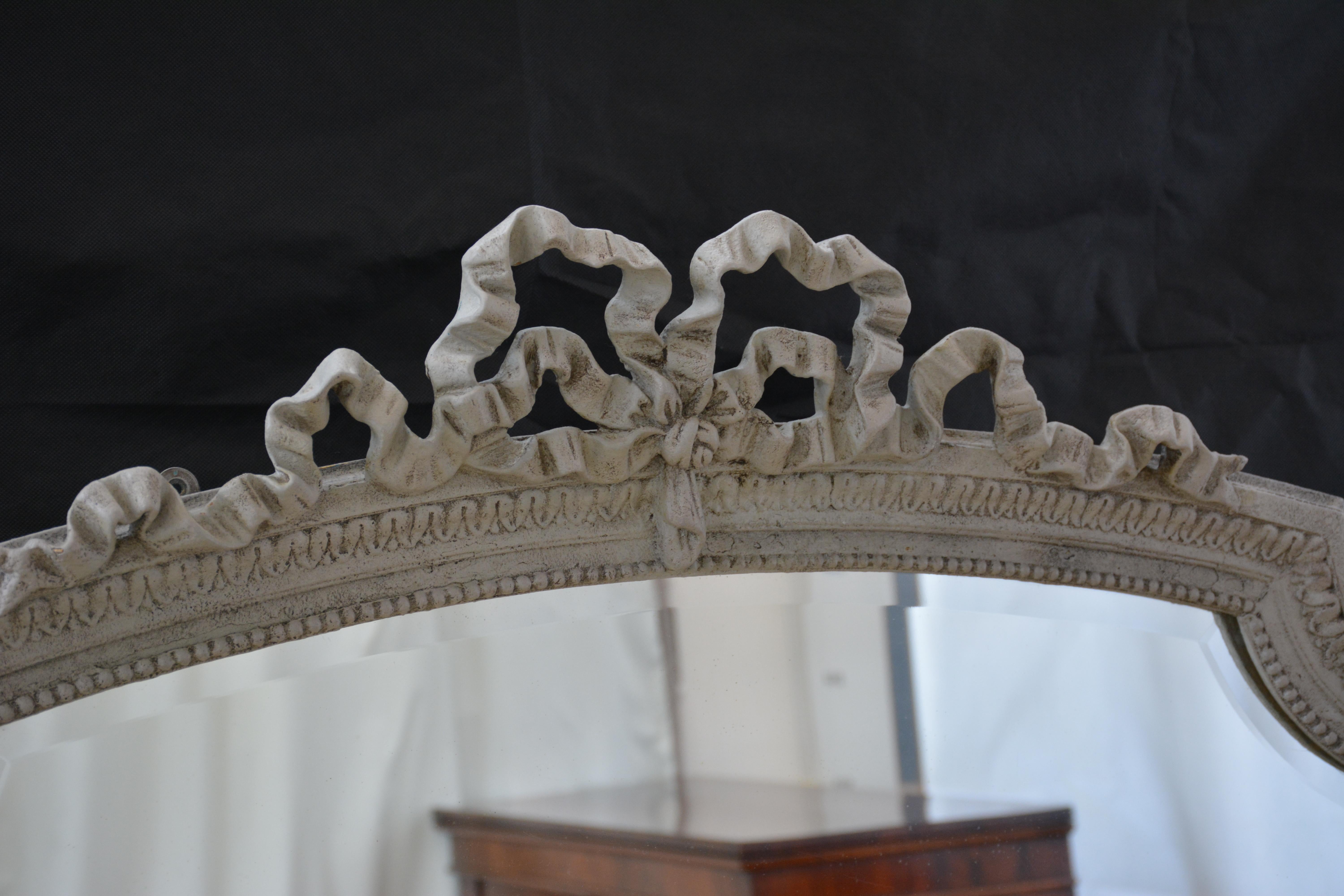 Antique Mirror da parete dipinto in stile rococò H140cm c1900s in vendita 3