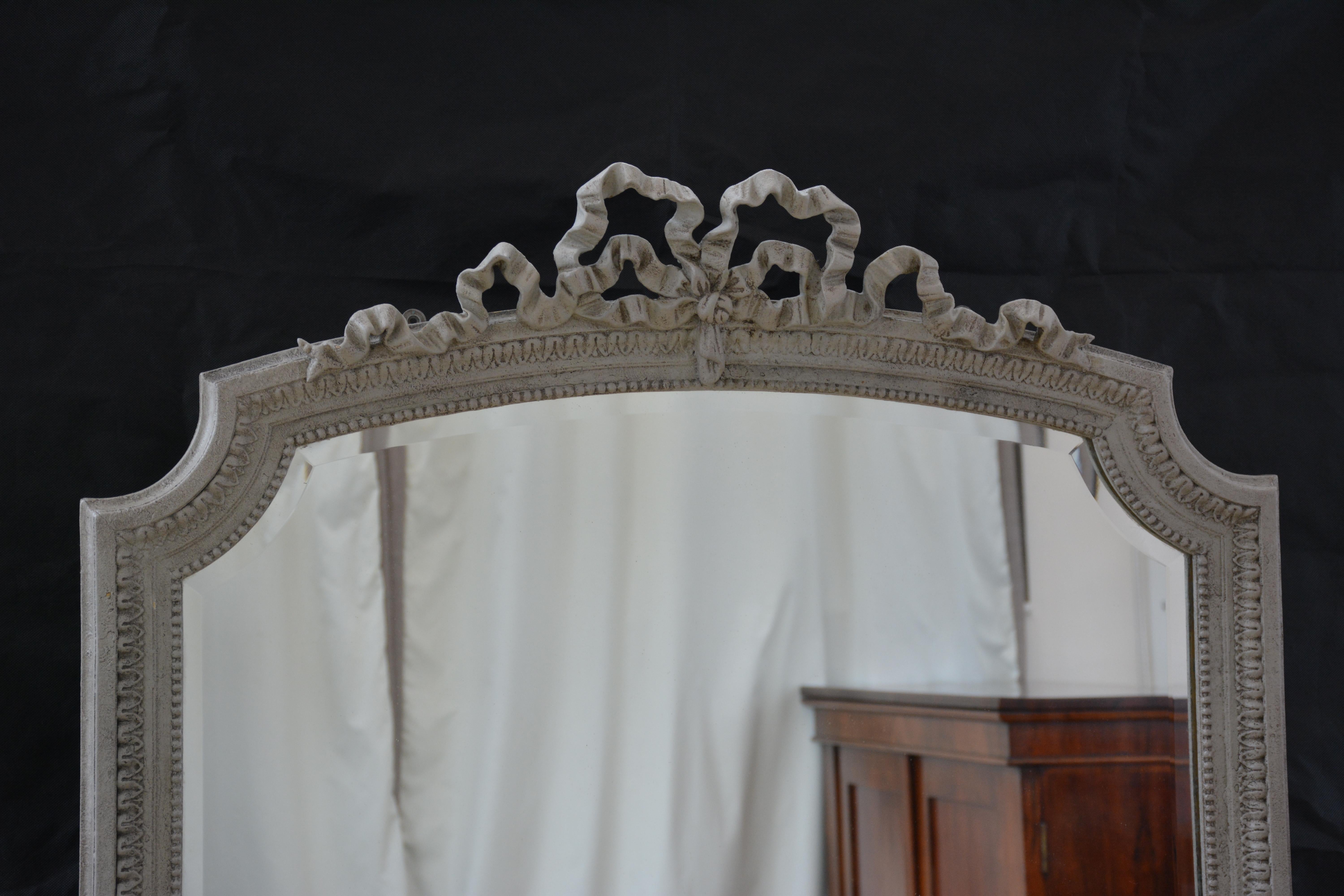 Antique Mirror da parete dipinto in stile rococò H140cm c1900s in vendita 4