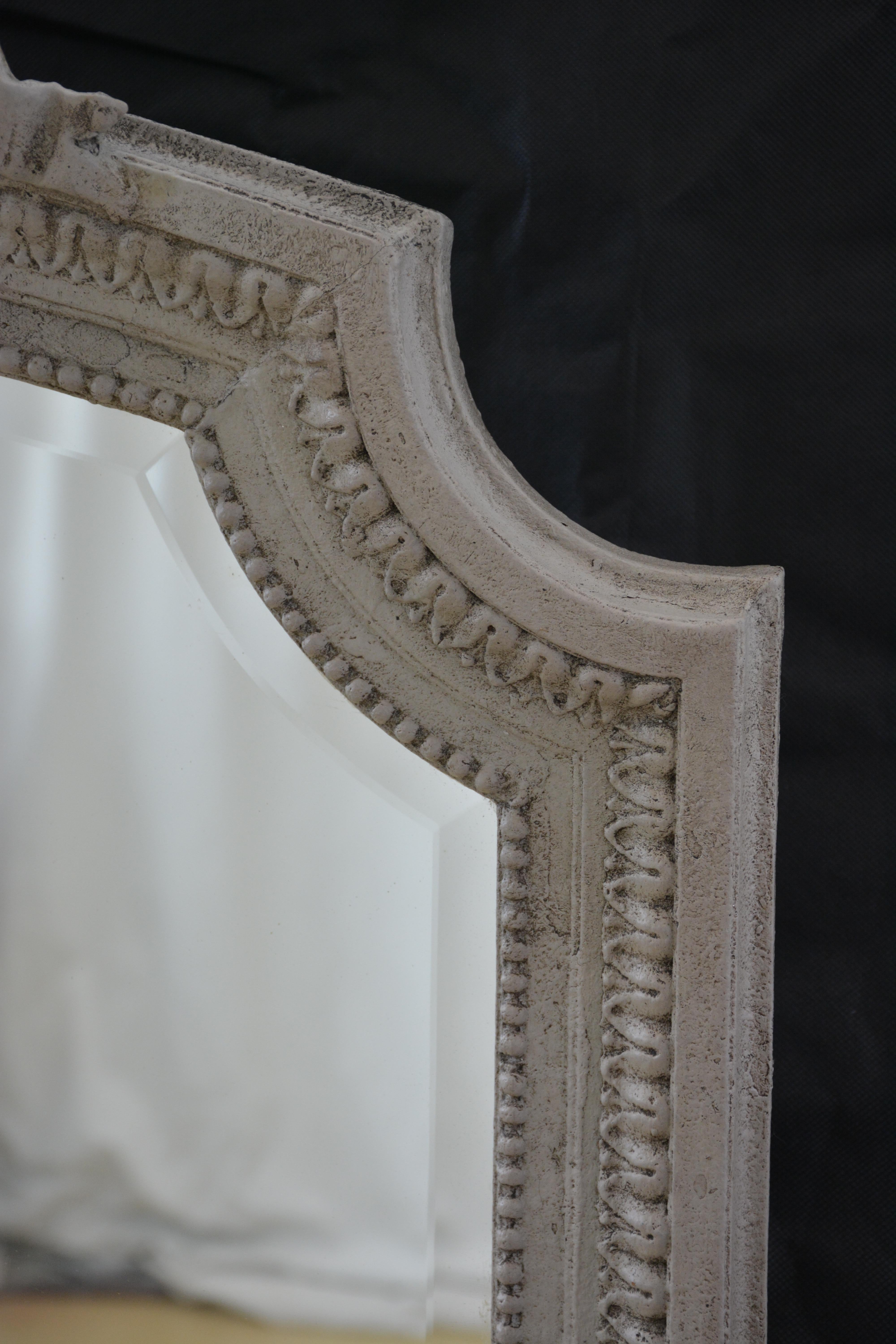 Antique Mirror da parete dipinto in stile rococò H140cm c1900s in vendita 5