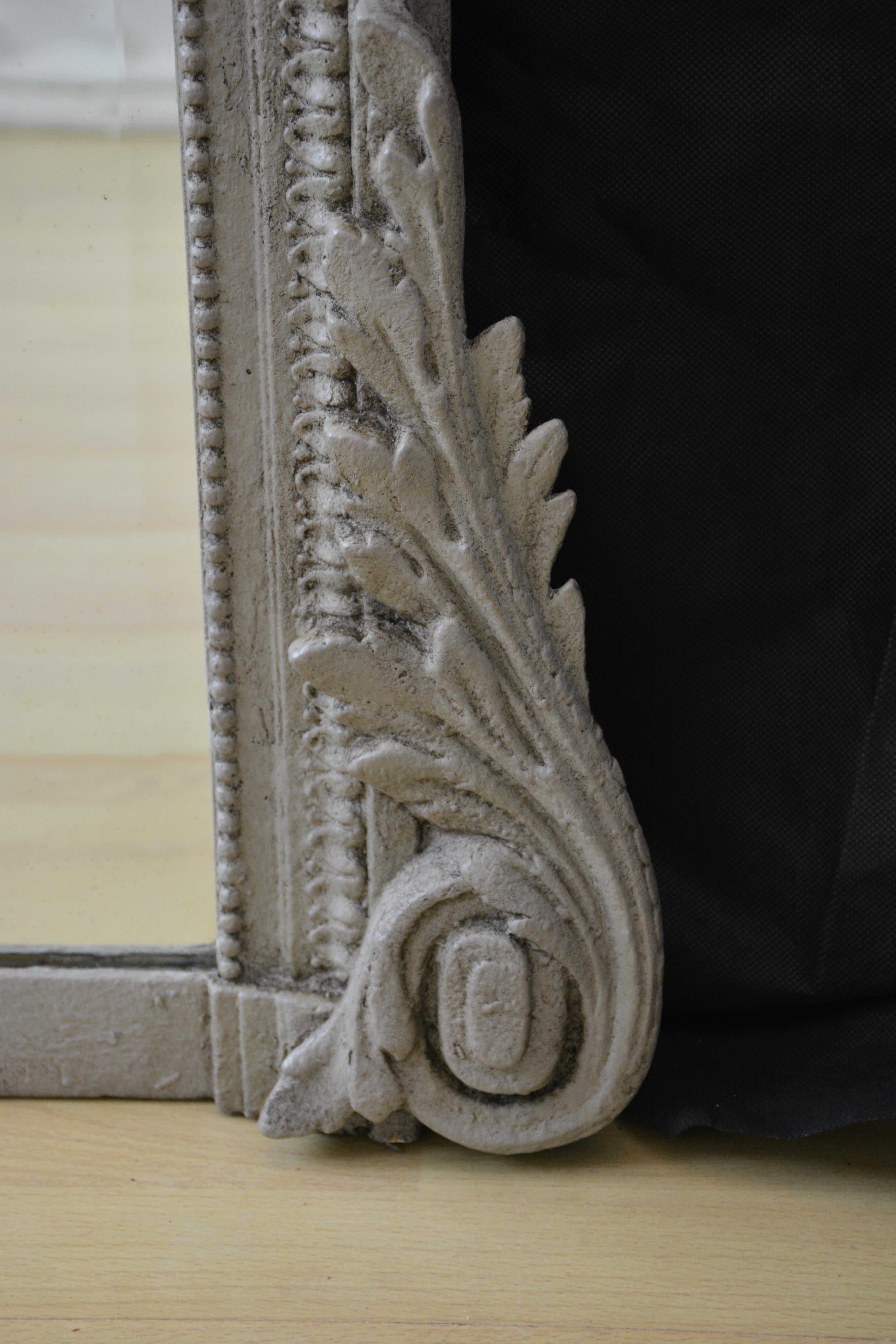 Antique Mirror da parete dipinto in stile rococò H140cm c1900s in vendita 7