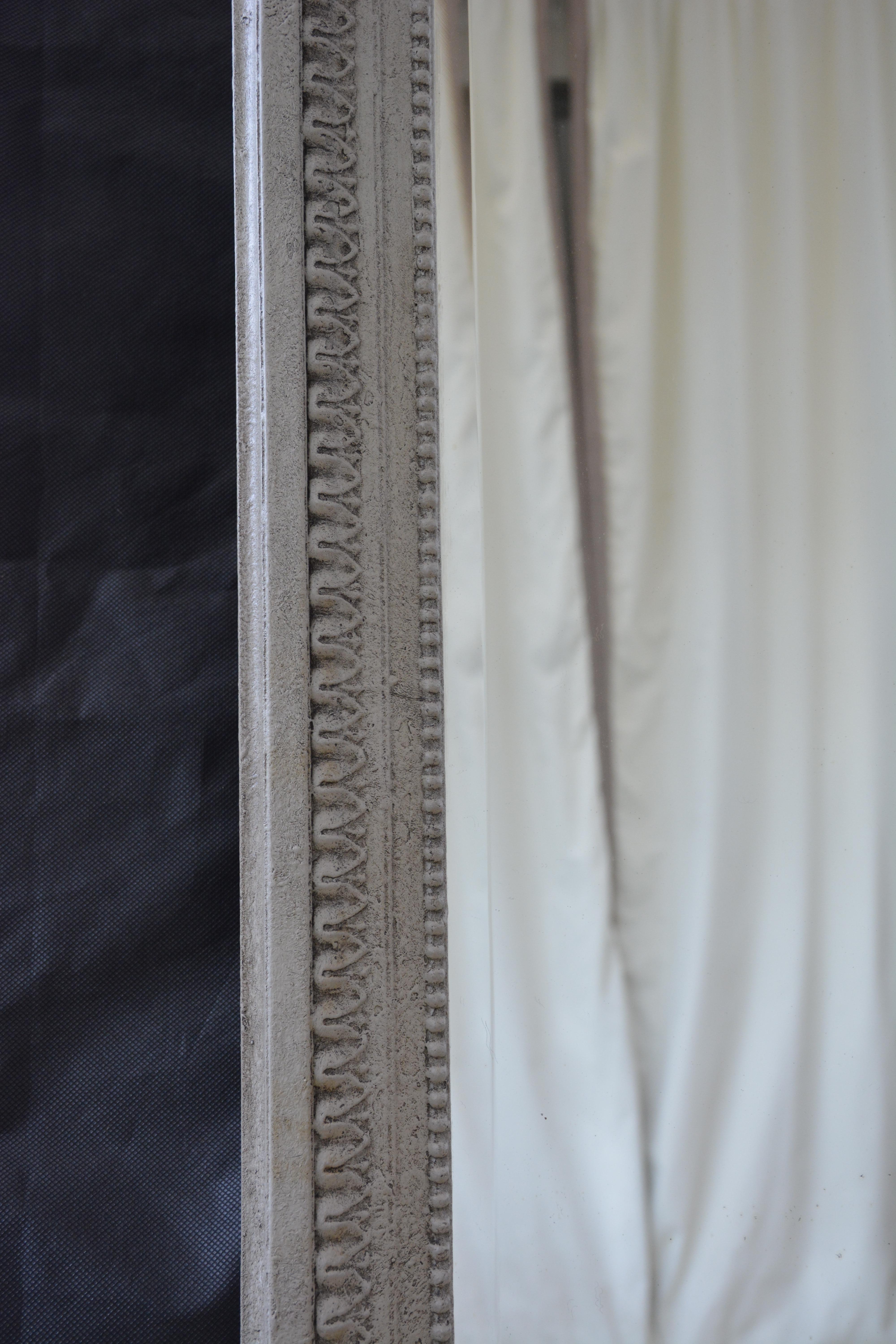 Antique Mirror da parete dipinto in stile rococò H140cm c1900s In condizioni buone in vendita a High Peak, GB