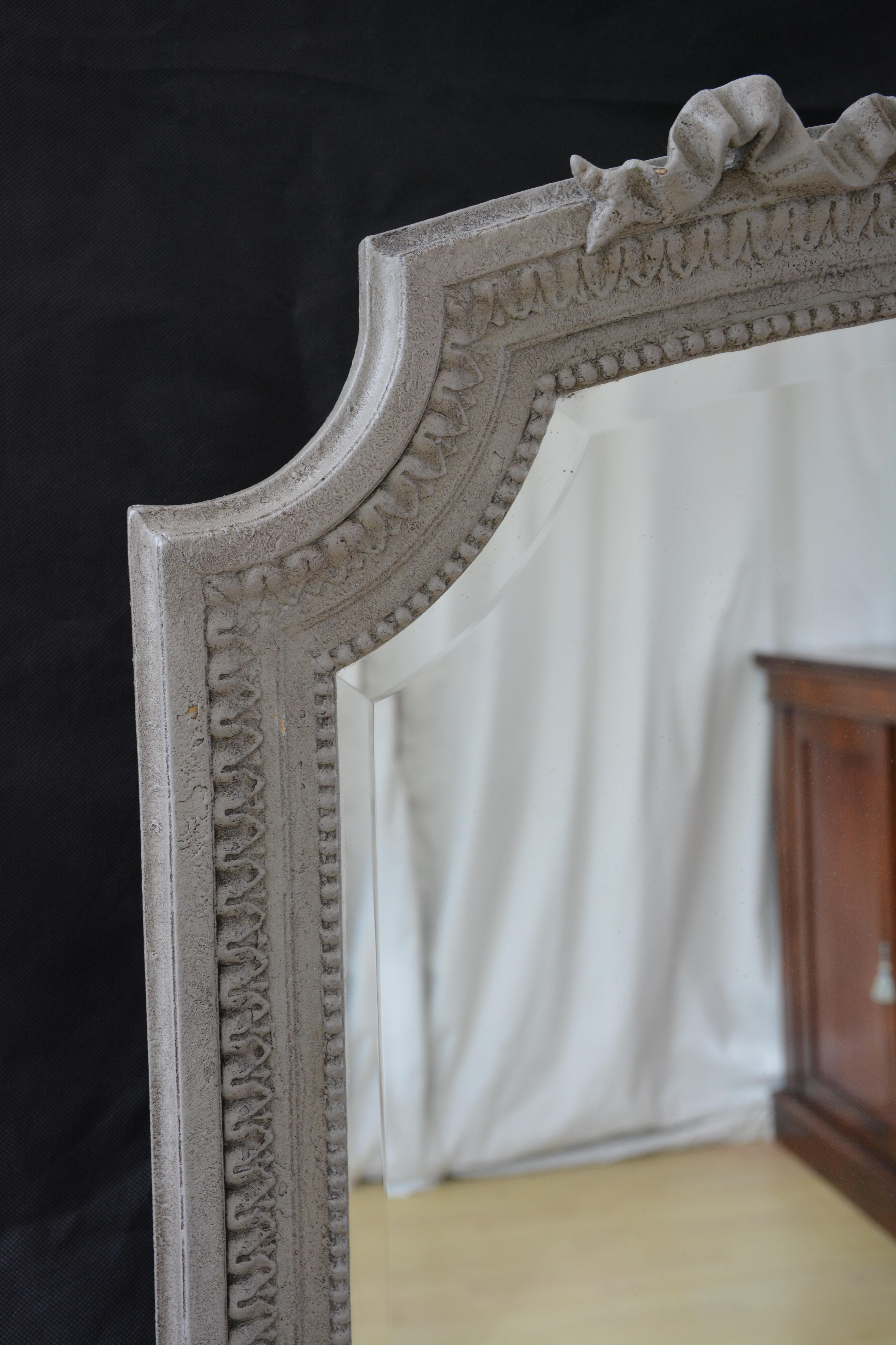 XX secolo Antique Mirror da parete dipinto in stile rococò H140cm c1900s in vendita