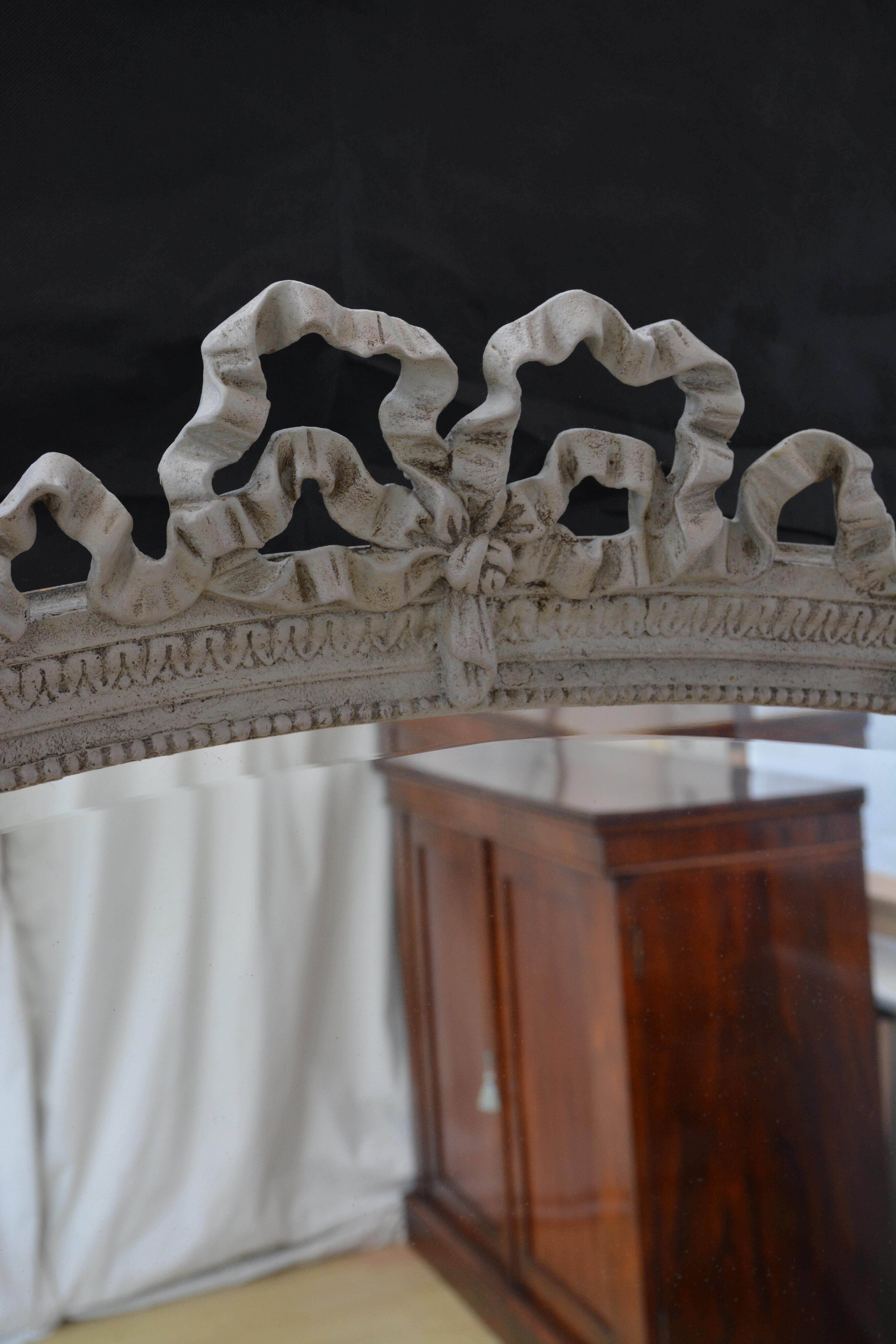 Antique Mirror da parete dipinto in stile rococò H140cm c1900s in vendita 1