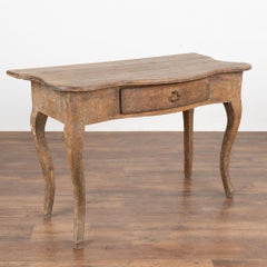 Antique Rococo Pine Side Table with Drawer, Sweden circa 1770-80