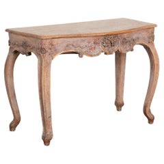 Antique Rococo Red Painted Side Table, Norway, circa 1780-1800