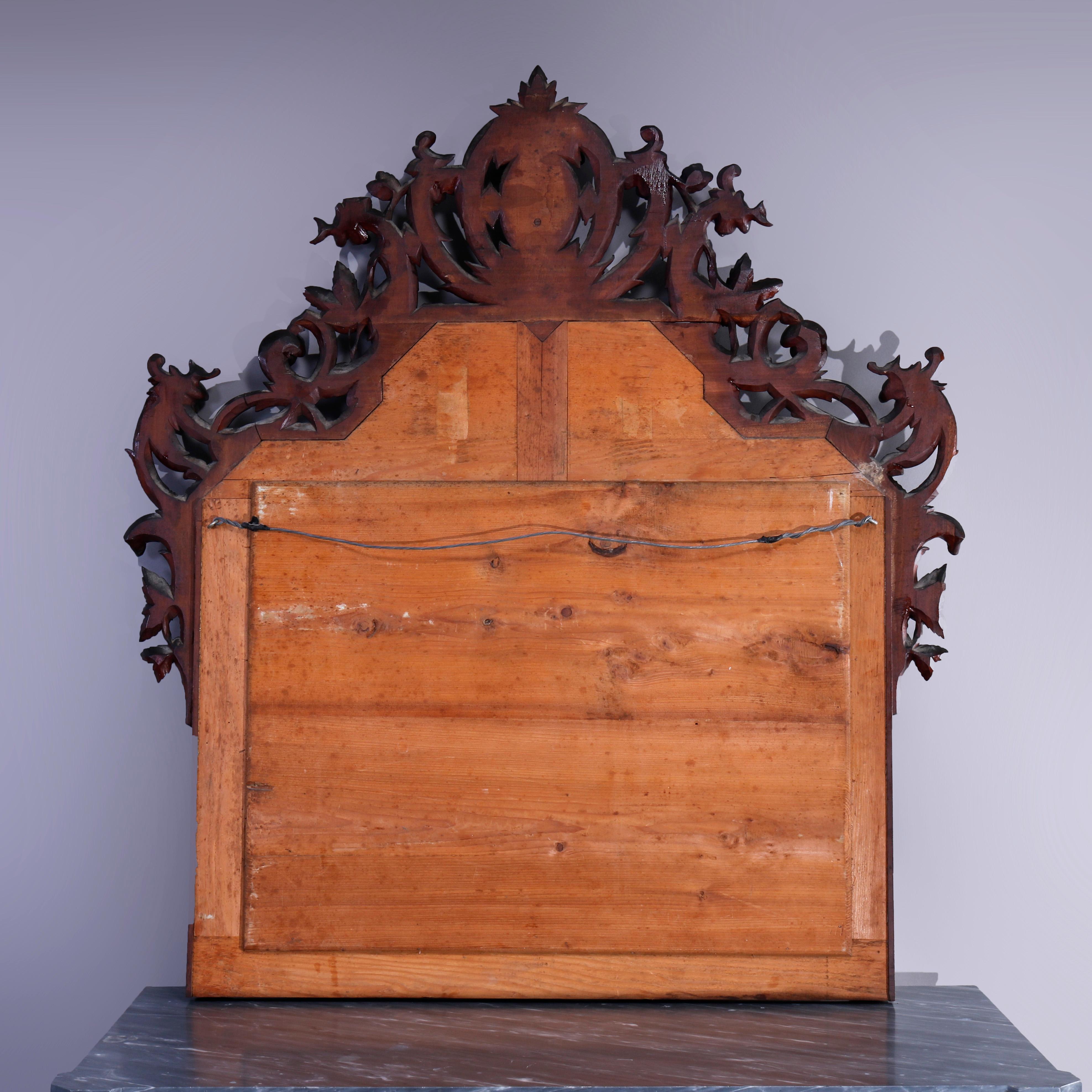 Antique Rococo Revival Birdseye Maple & Figural Carved Walnut Dresser, c1860 13