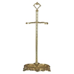 Used Rococo Revival Brass Fireside Tool Stand